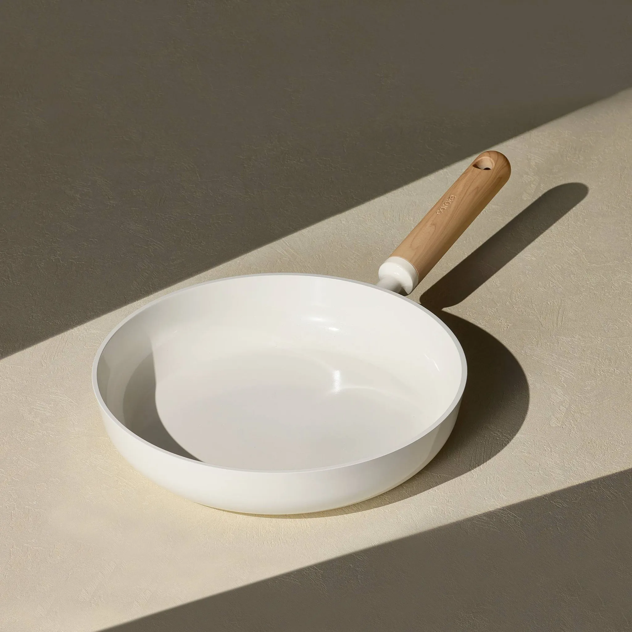 10" Ceramic Nonstick Fry Pan - Cream - Image 5