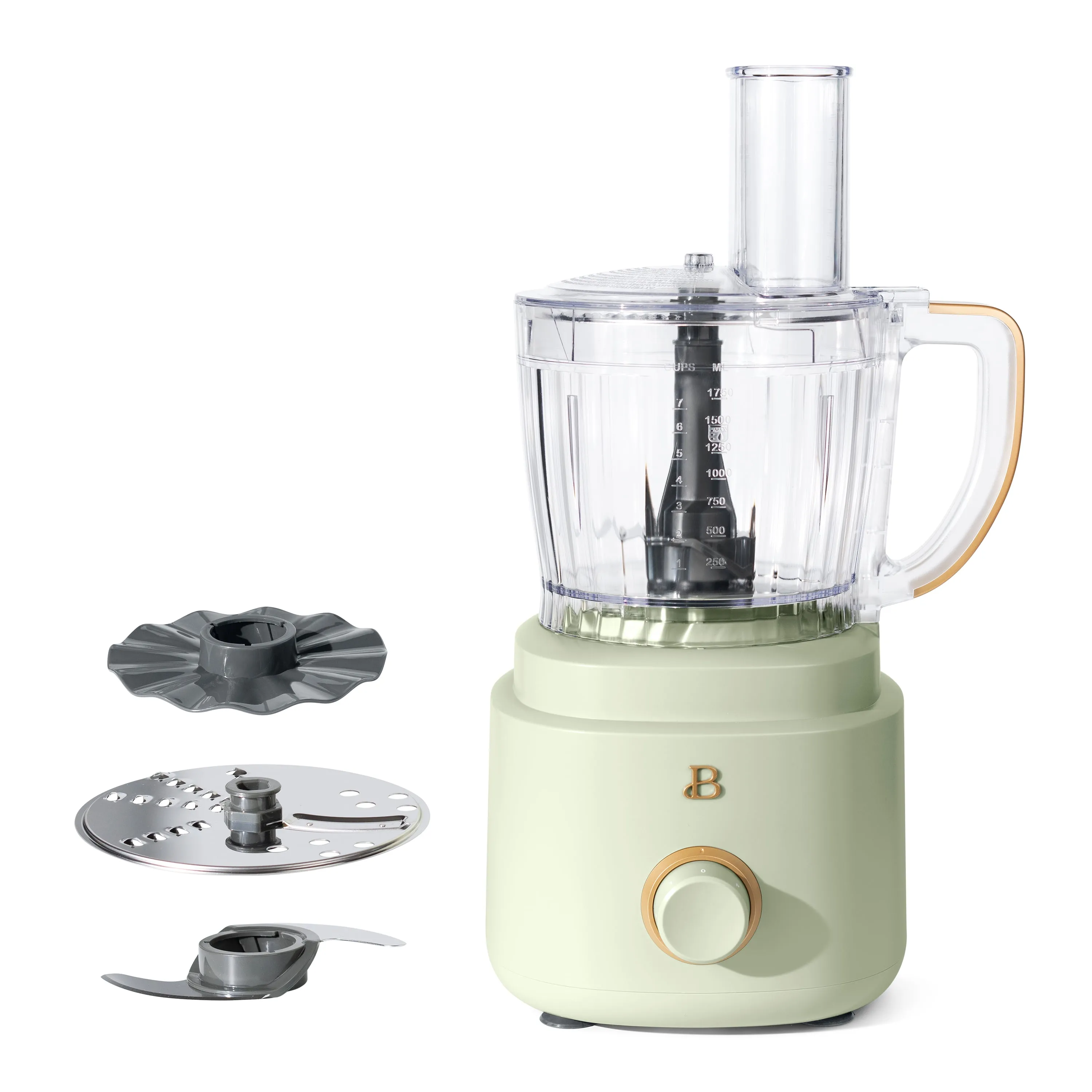10-Cup Food Processor with Accessories, Sage Green by Drew Barrymore - Image 3