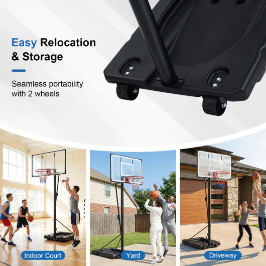 10 Feet Portable Basketball Hoop Outdoor for Adults - Image 8