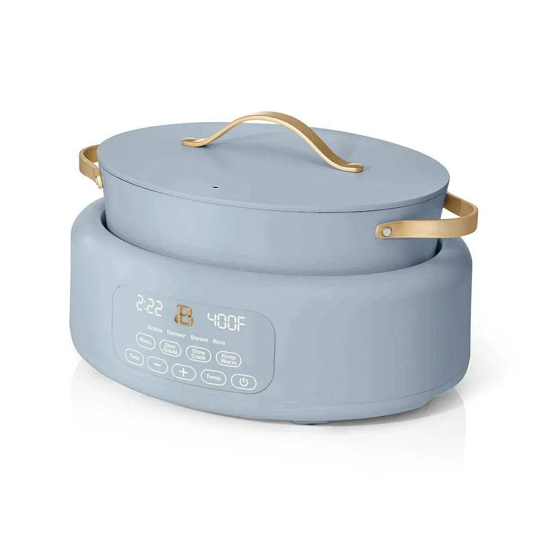 10 in 1 6 Qt Electric Multi-Cooker - Blue - Image 2