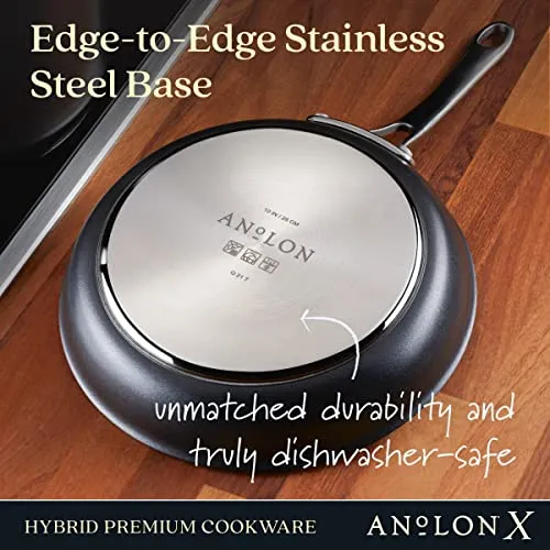 10-Piece Hybrid Nonstick Cookware Induction Set - Dark Grey - Image 10