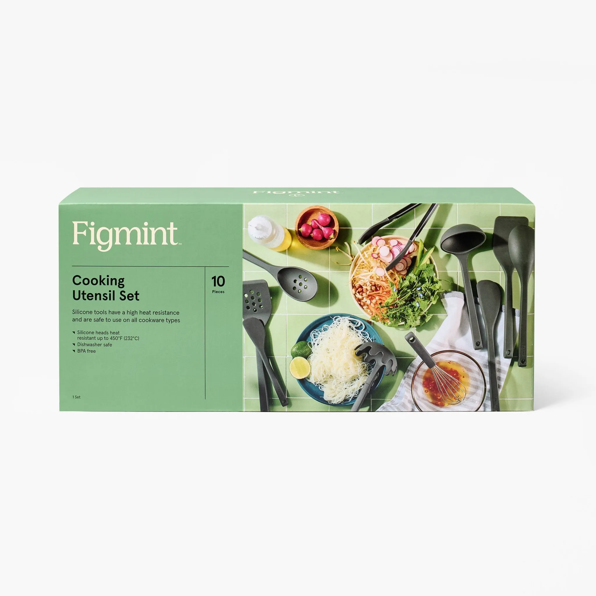 10-Piece Silicone Kitchen Utensil Set - Gray - Image 4