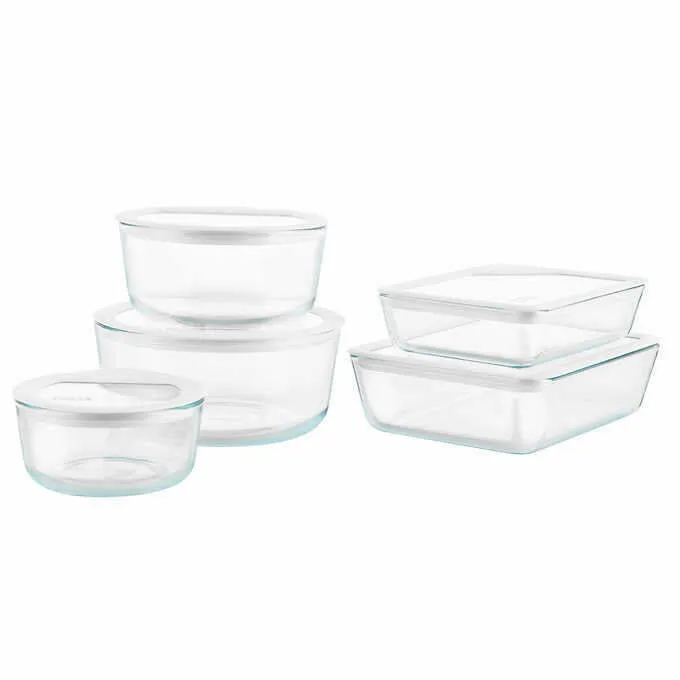 10-Piece Ultimate Glass Food Storage Set - Clear