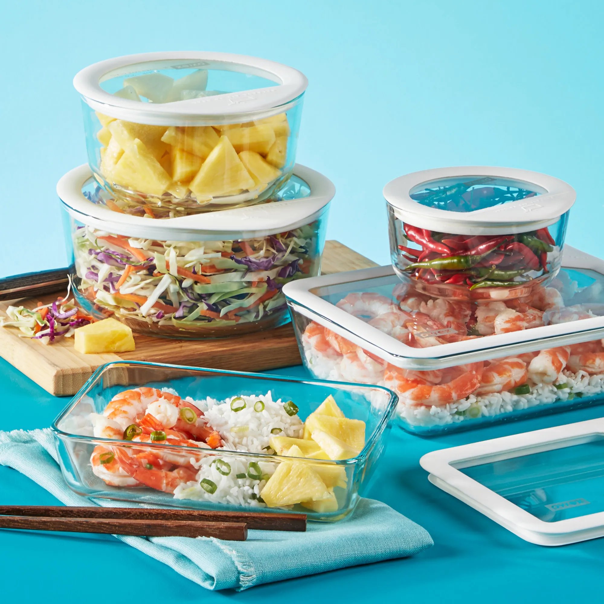 10-Piece Ultimate Glass Food Storage Set - Clear - Image 4