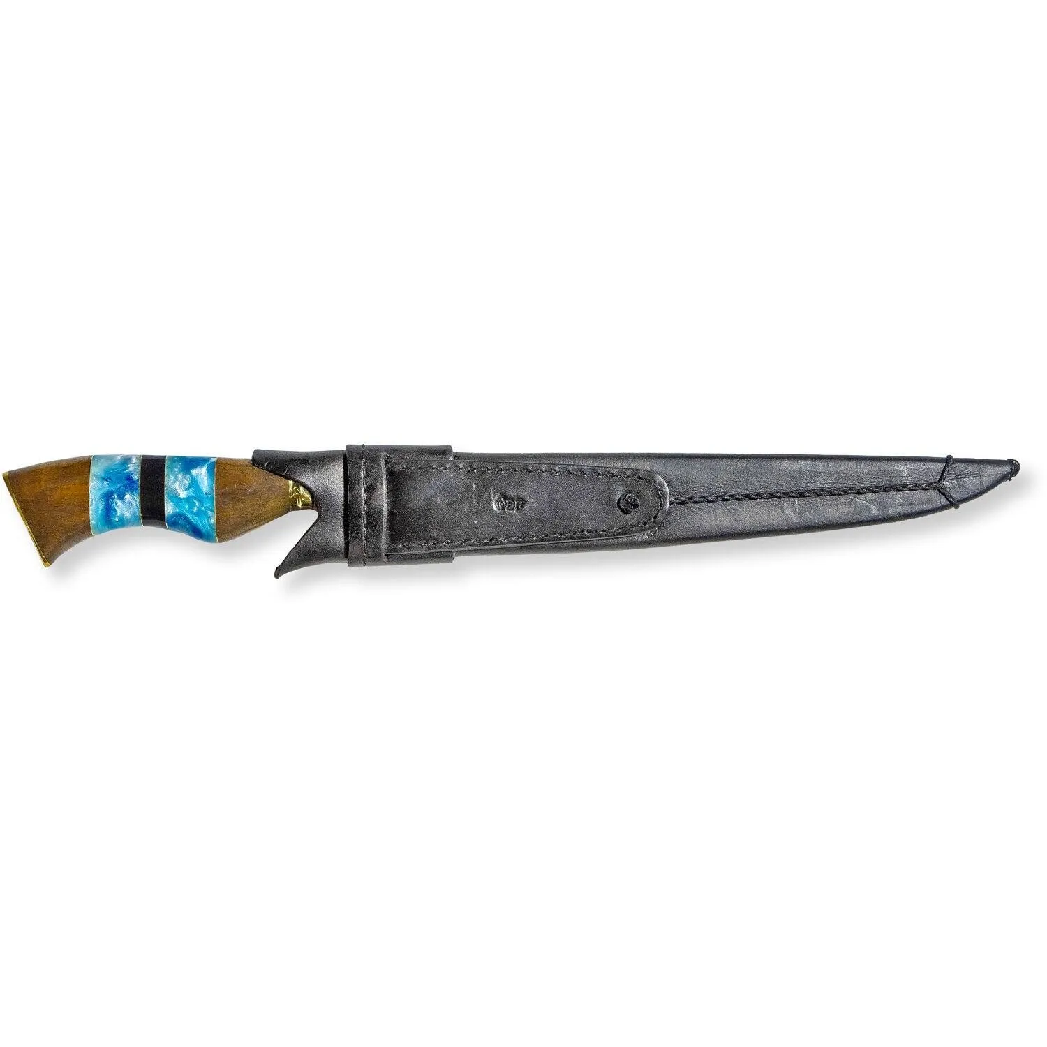 10" Traditional Line Forged Stainless Steel Knife With Leather Case - Image 2
