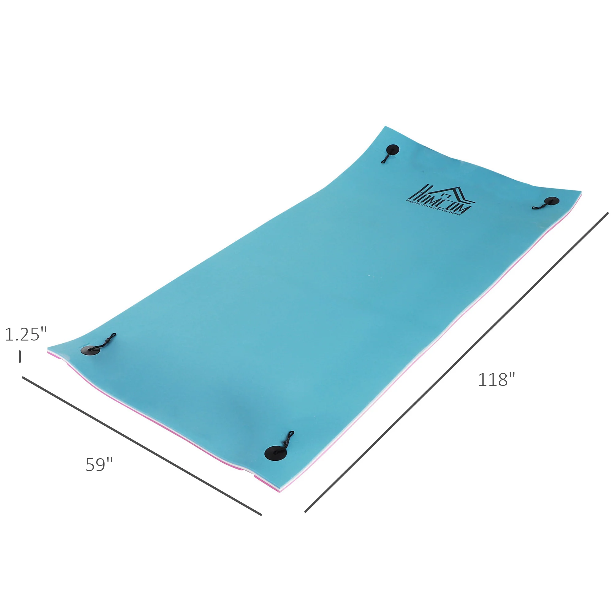 10' x 5' Floating Water Mat, 3-Layer Swimming Pool Float, XPE Foam, Tear Resistant Mesh Layer, Portable Foam Raft, Durable Water Activities Mat for Lake, Ocean, Beach, Pink - Image 2