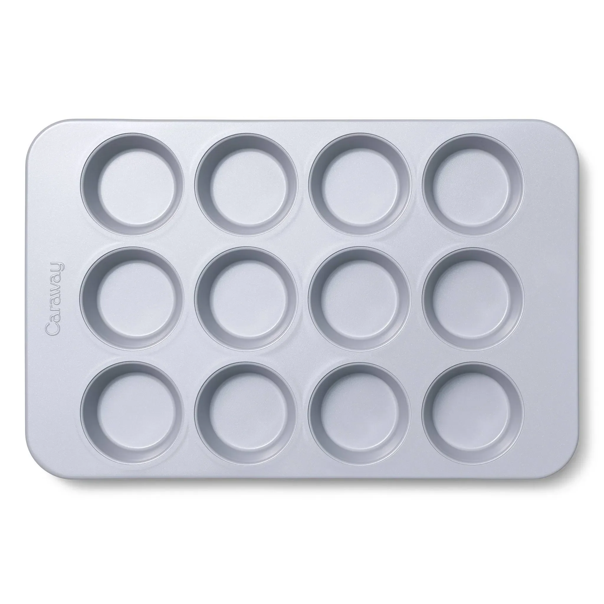 10.04" Nonstick Ceramic Muffin Pan - Gray - Image 2