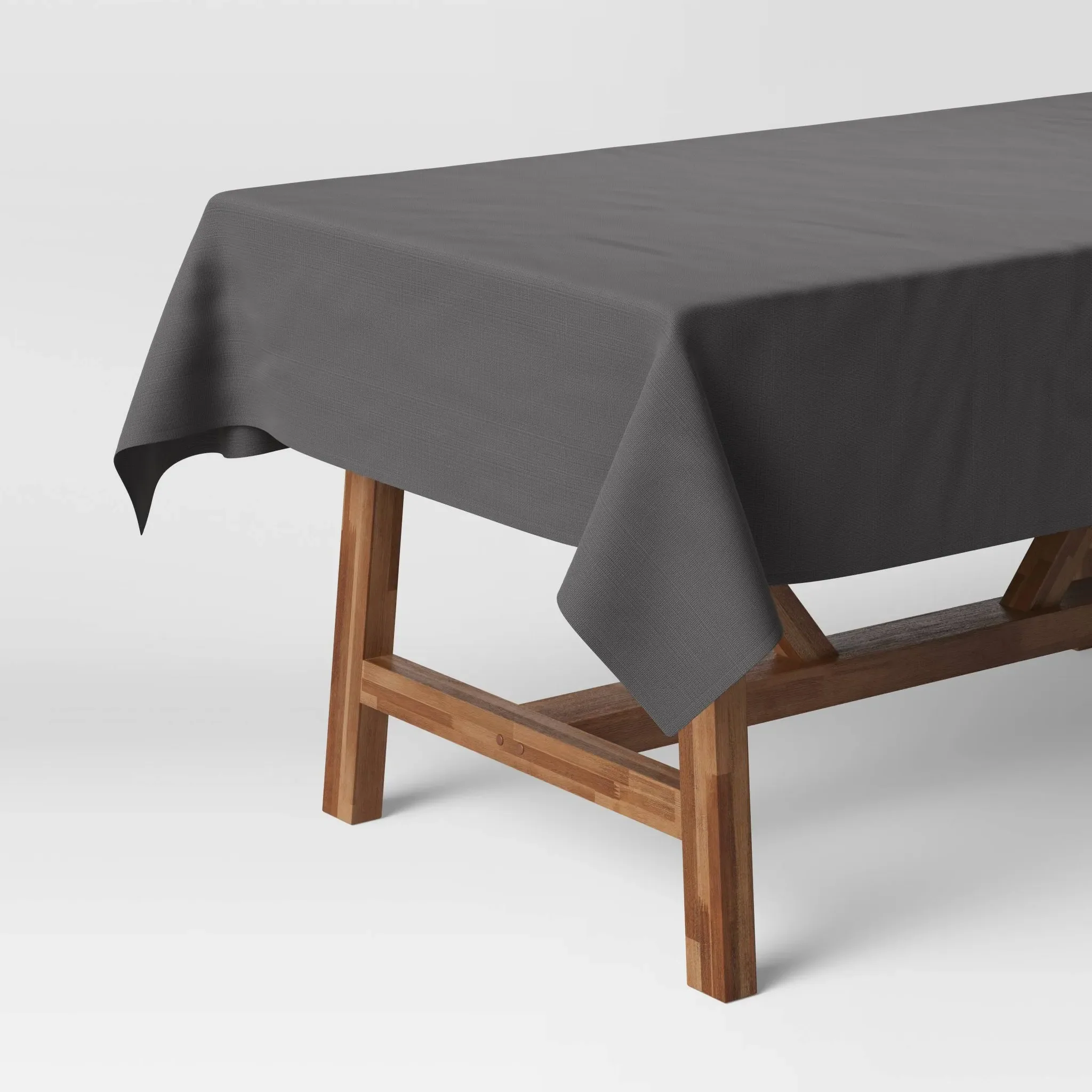 104" x 60" Solid Tablecloth Gray