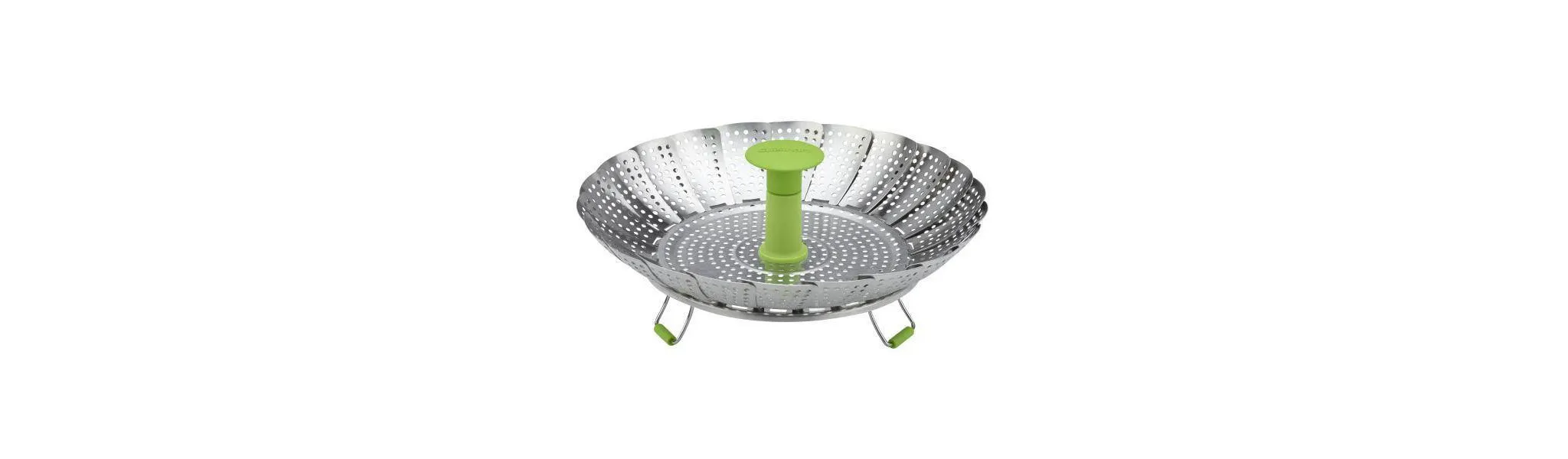 10.5" Stainless Steel Food Steamer Basket - Image 3