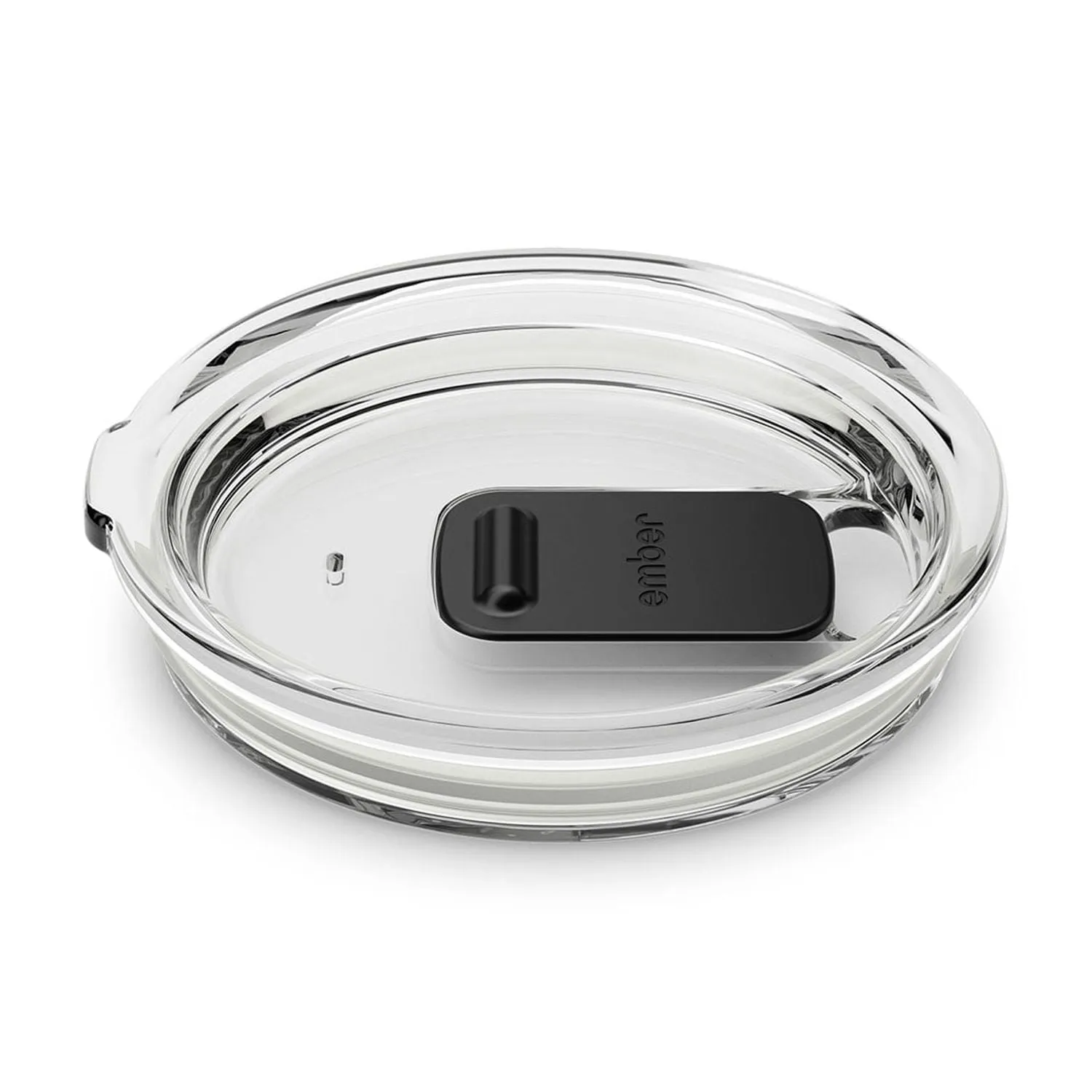 10oz Sliding Lid: Black & Clear Plastic