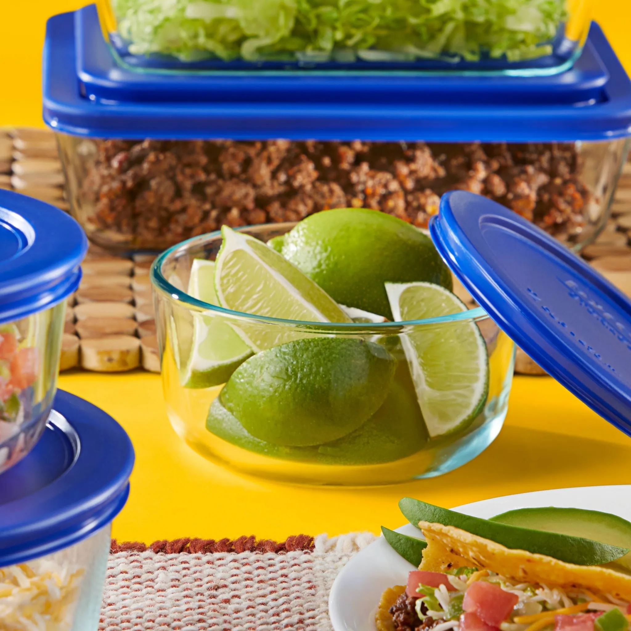 10pc Glass Storage Set: Odor & Stain-Resistant Containers with Lids - Image 3