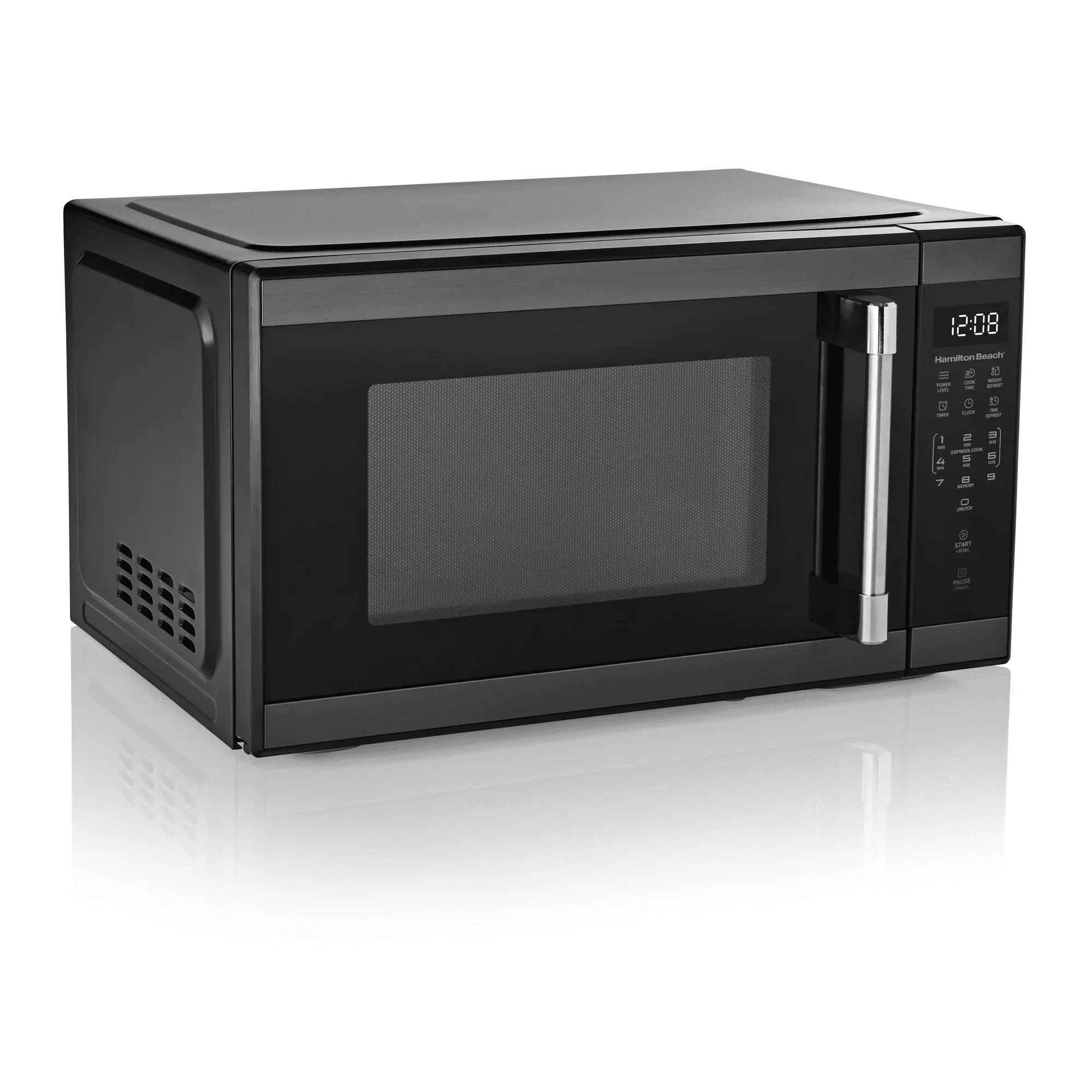 1.1 cu ft Countertop Microwave Oven in Black Stainless Steel - Image 2