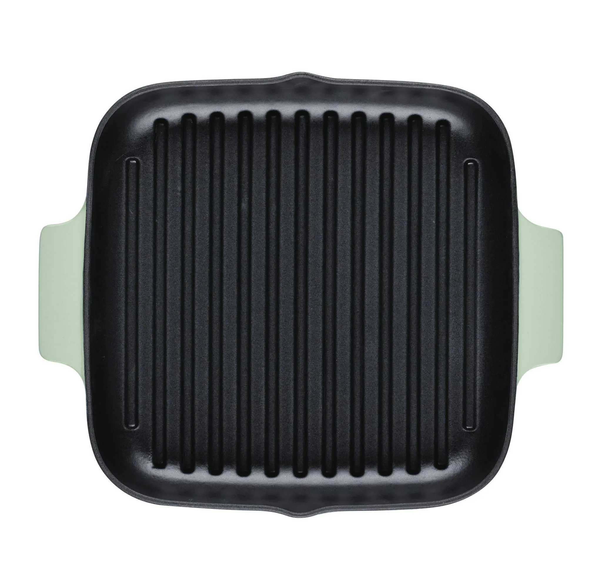 11" Enameled Cast Iron Square Grill and Roasting Pan - Pistachio - Image 3