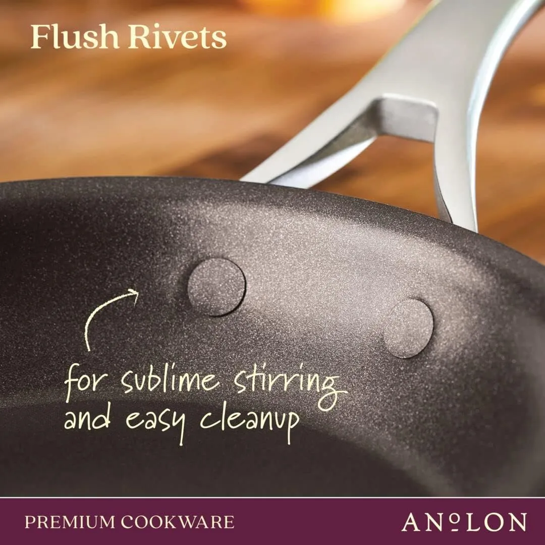 11 Pc. Copper Luxe Hard-Anodized Nonstick Cookware Set - Brown - Image 12