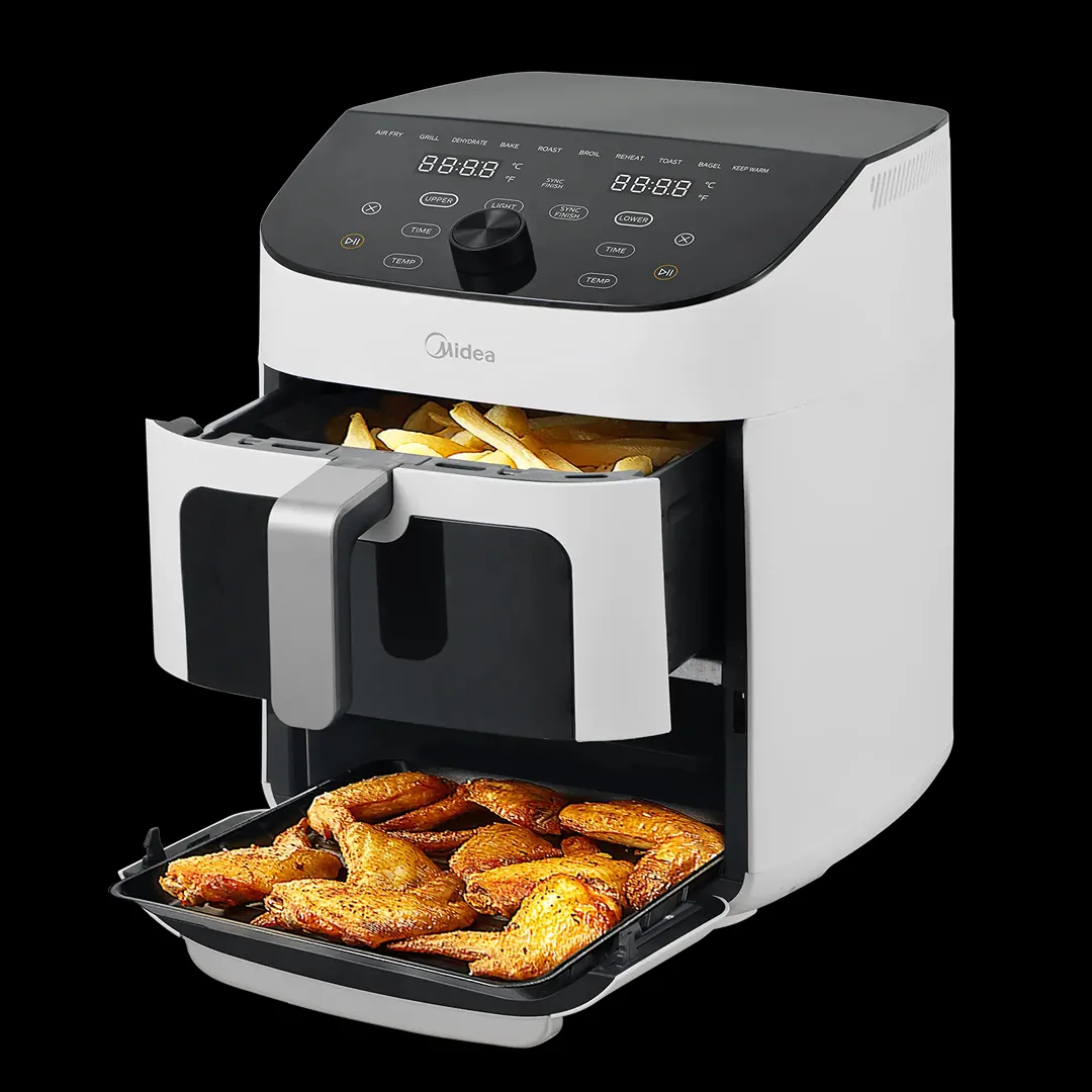 Dual Basket Air Fryer Oven - White - Image 3