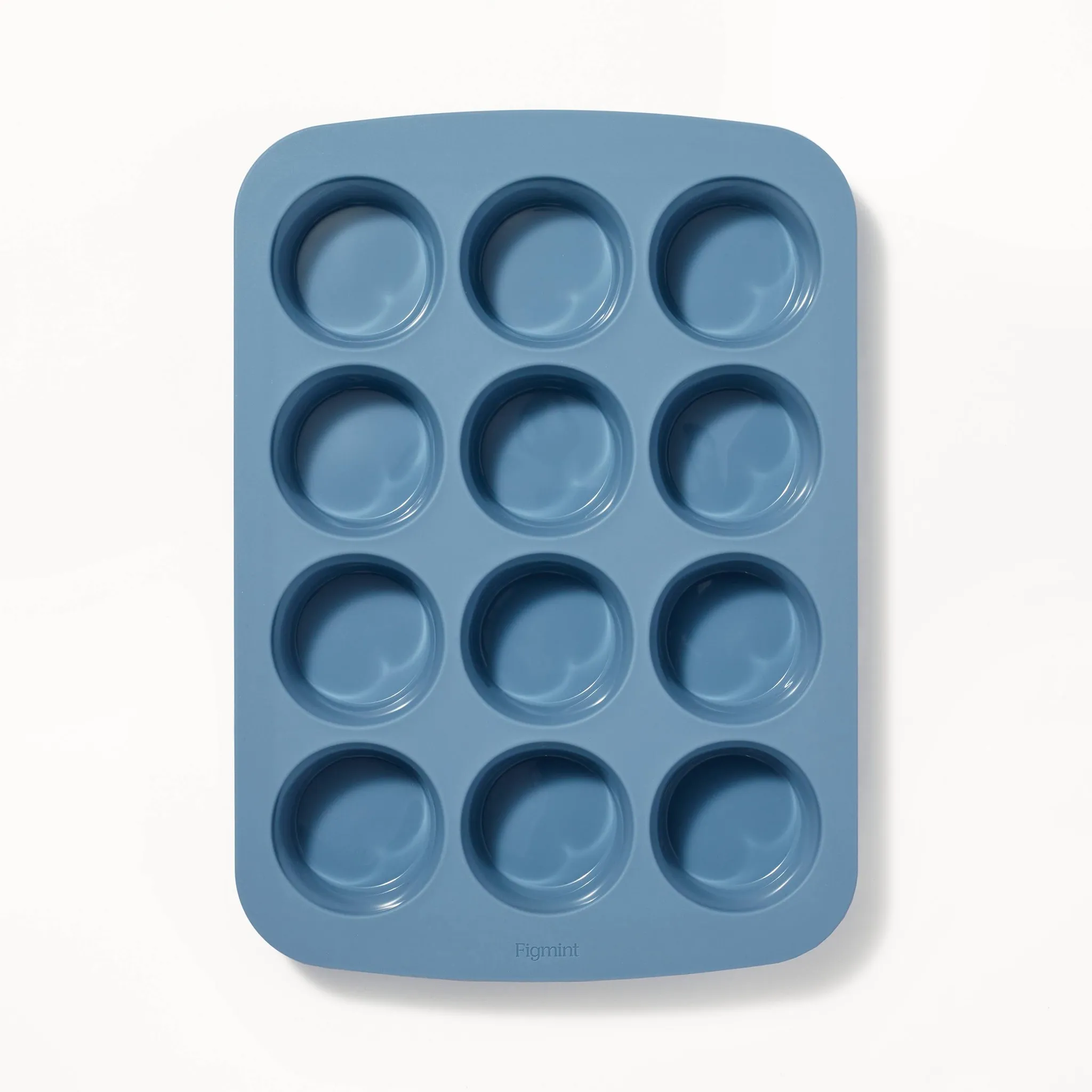 12-Count Silicone Muffin Pan - Blue