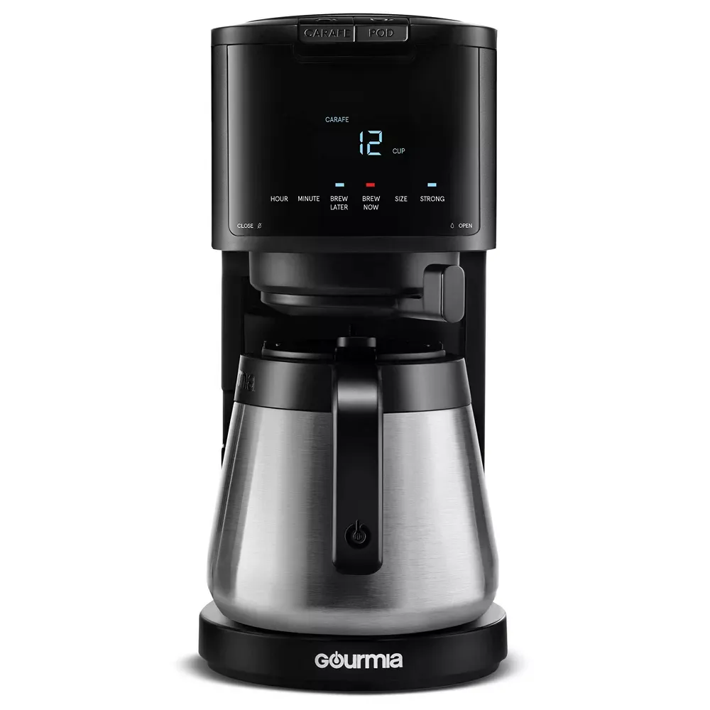 12 Cup Drip Coffee Maker with Thermal Carafe Black- Stainless Steel
