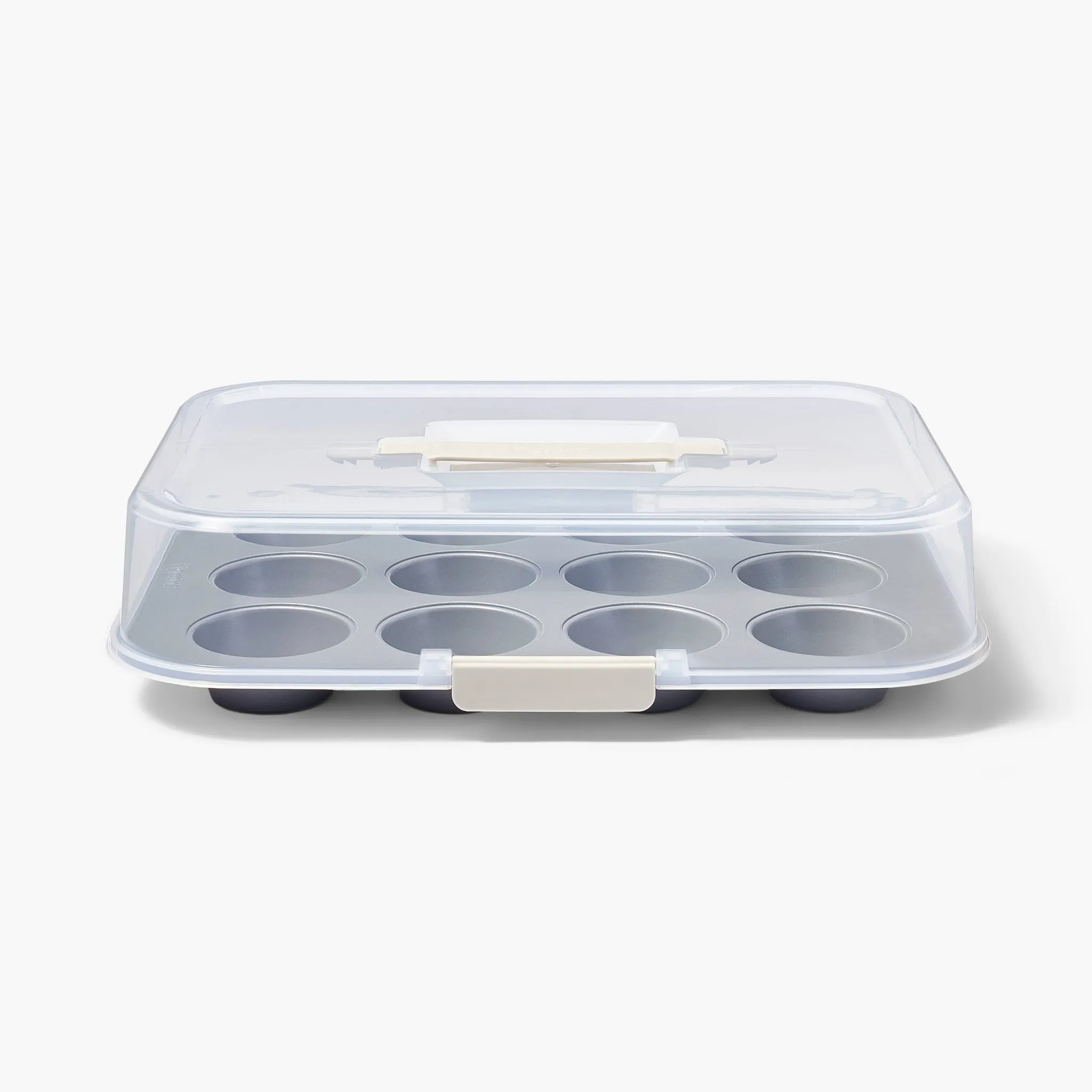 12-Cup Nonstick Muffin Pan with Lid - Grey - Image 3