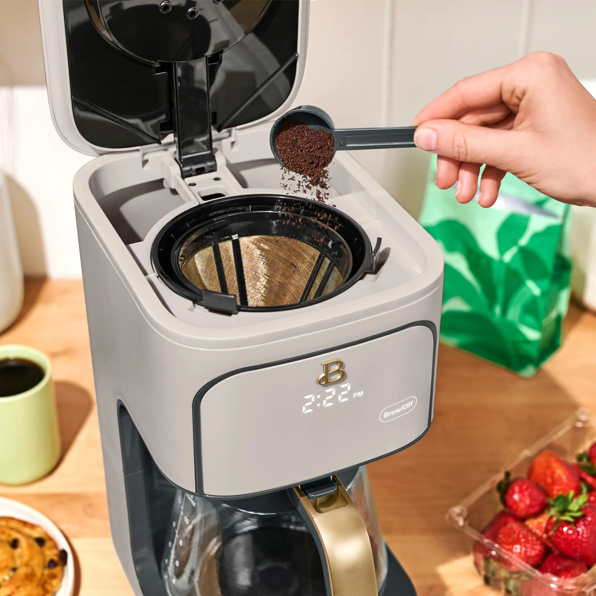12-Cup Programmable Coffee Maker - Porcini Taupe - Image 7