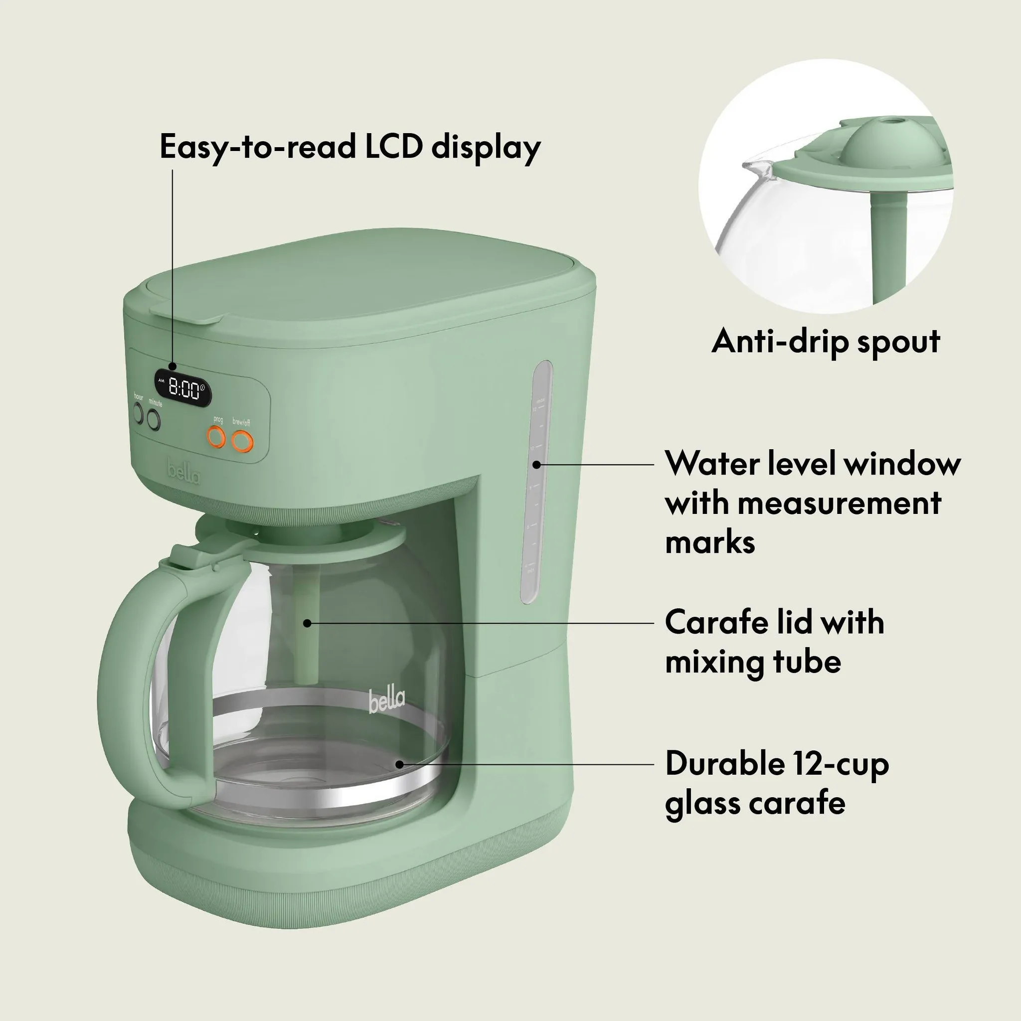 12-Cup Programmable Coffee Maker - Seaglass - Image 4