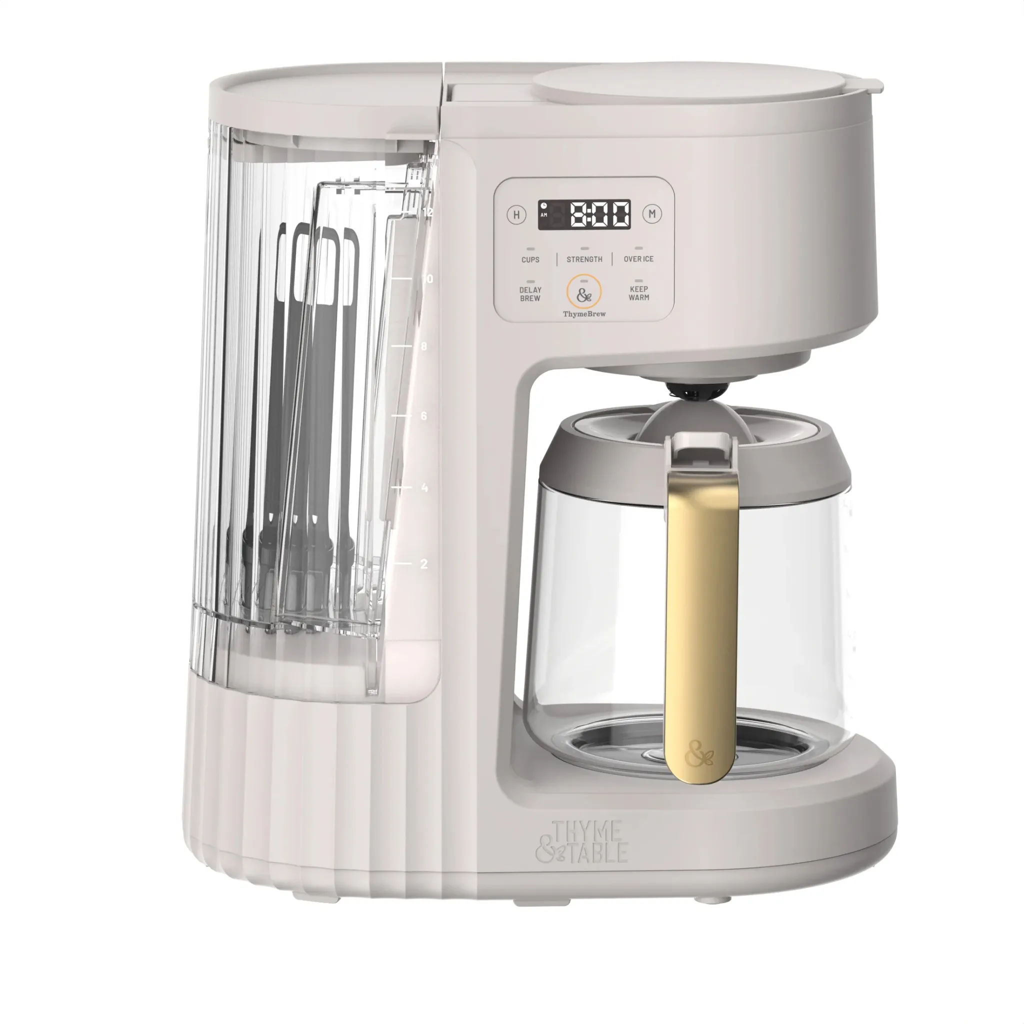 12-Cup Programmable Drip Coffee Maker - Sand White - Image 3
