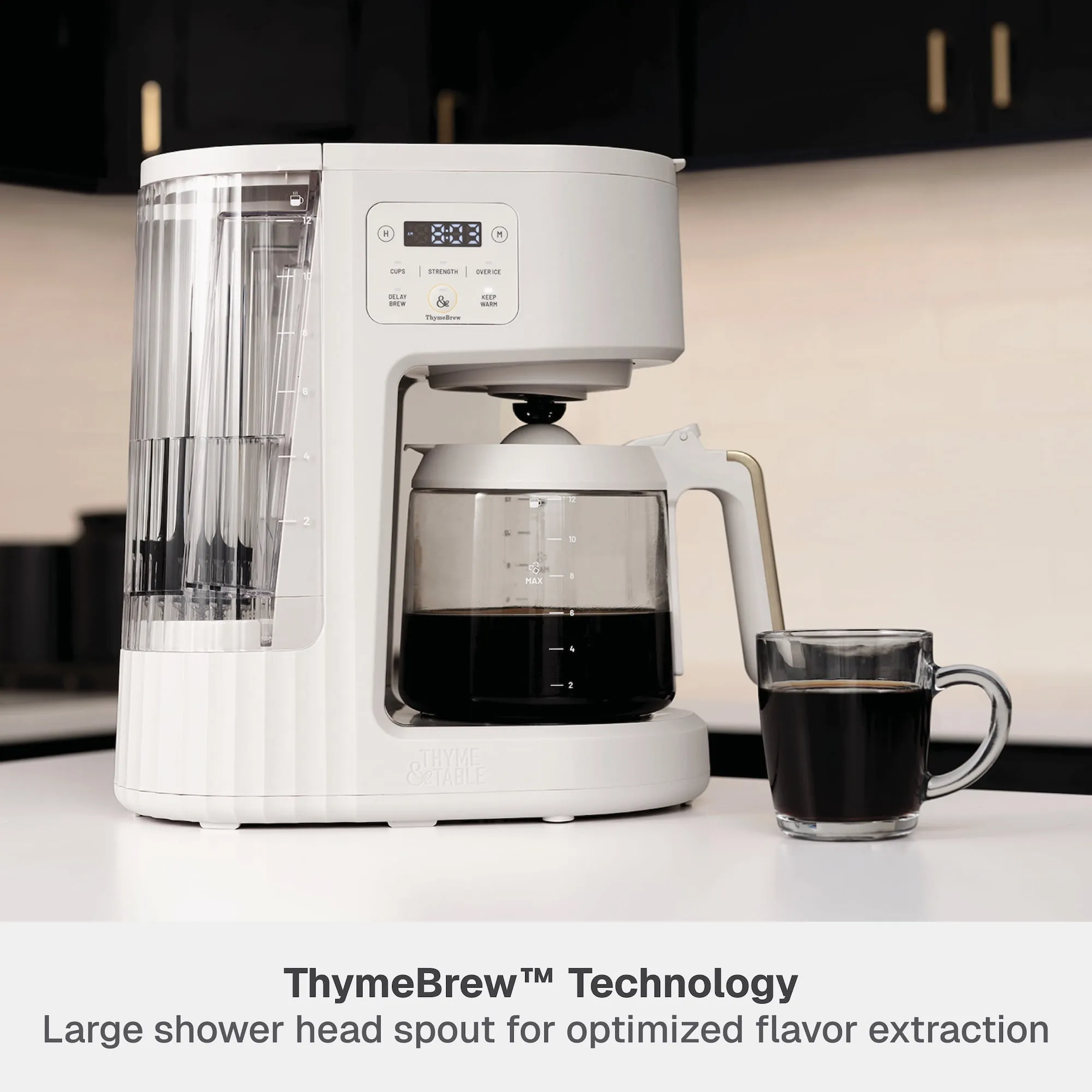 12-Cup Programmable Drip Coffee Maker - Sand White - Image 4