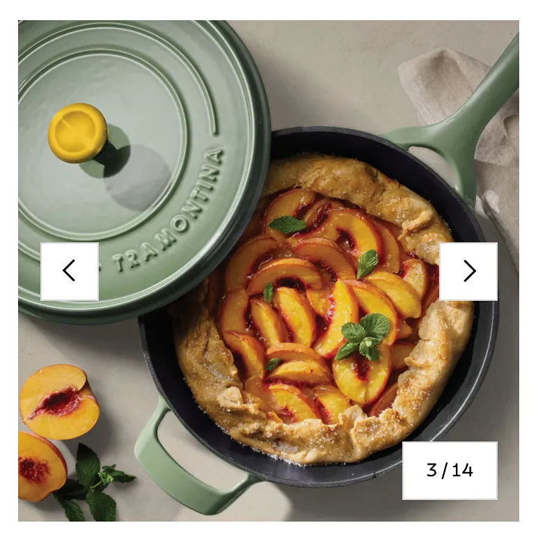 12" Enameled Cast Iron Skillet with Lid - Image 2