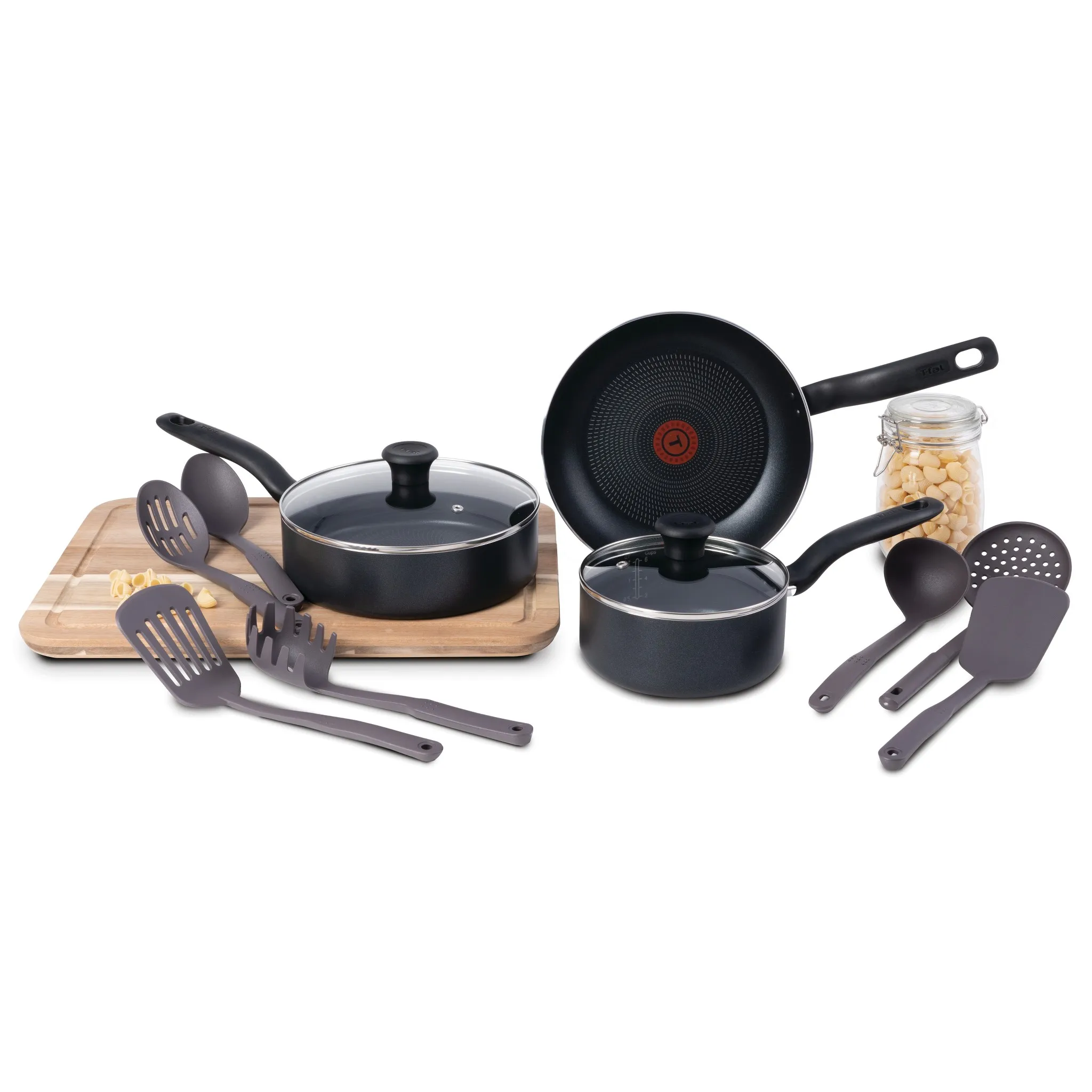 12-Piece Nonstick Cookware Set - Black - Image 6