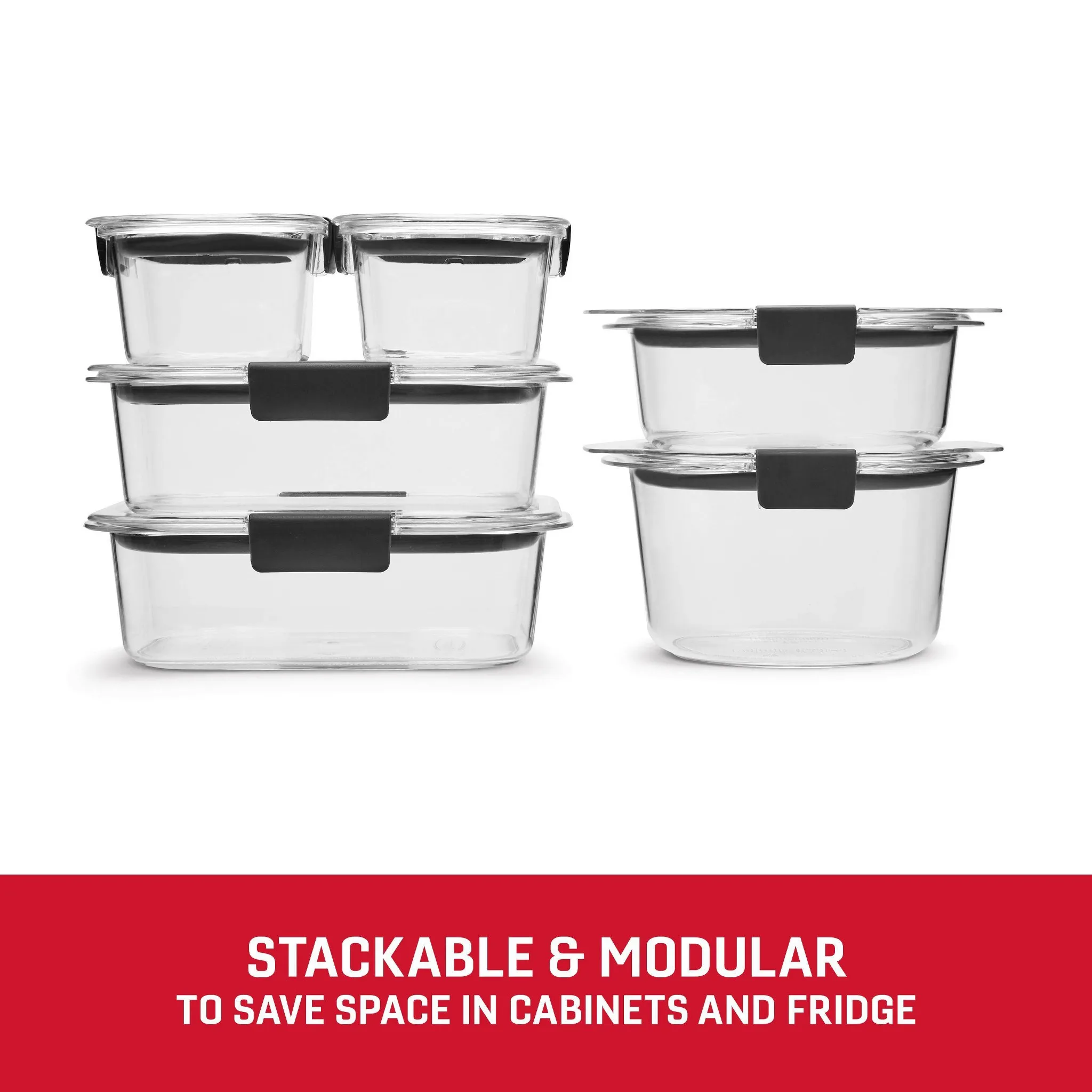 12-Piece Round and Rectangle Food Storage Container Set - Image 4