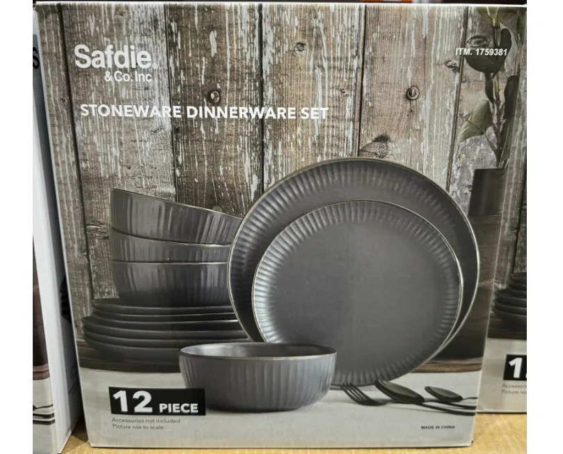 12 Piece Stoneware Dinnerware Set