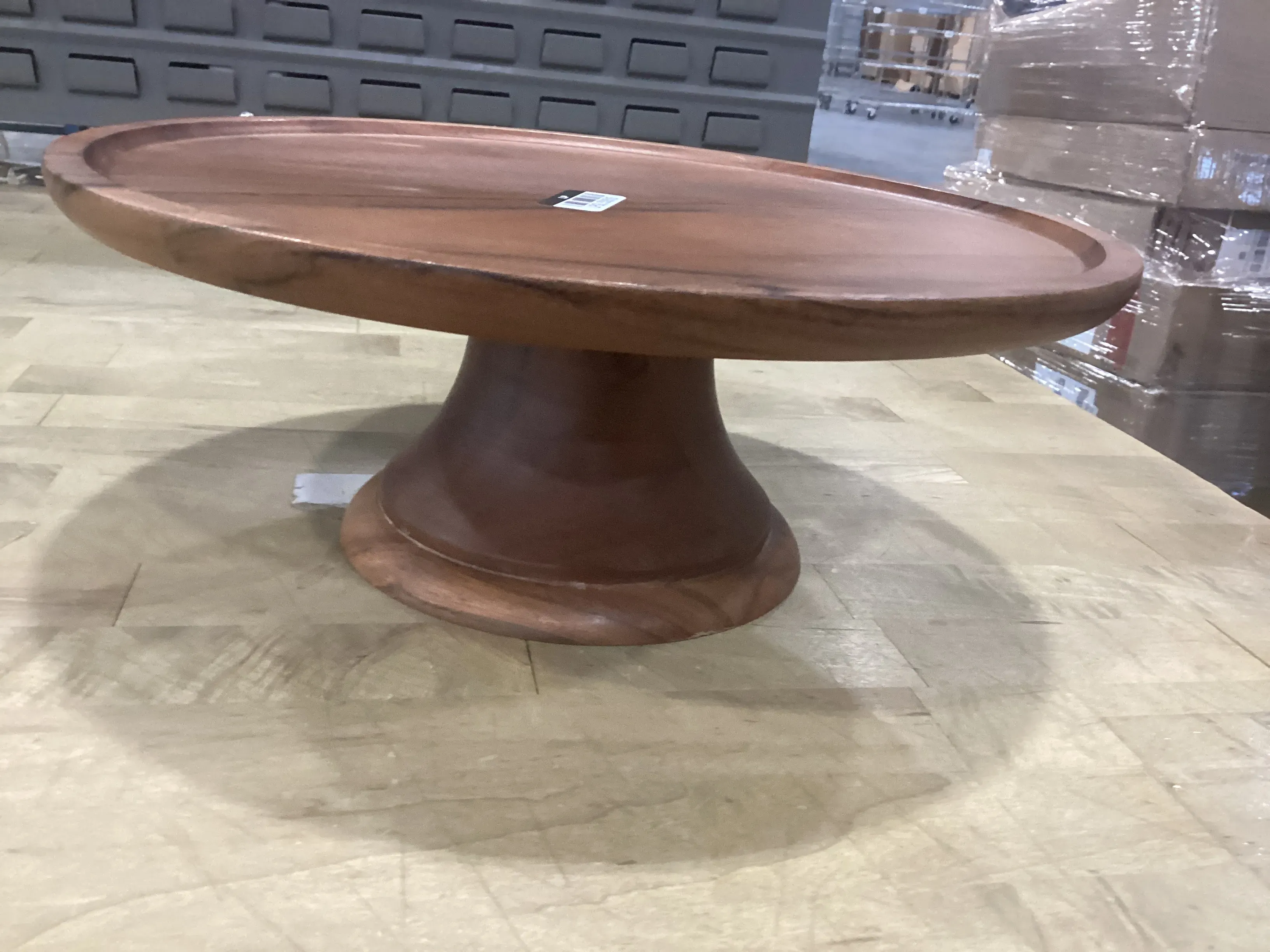 12" Wood Tall Cake Stand - Image 4