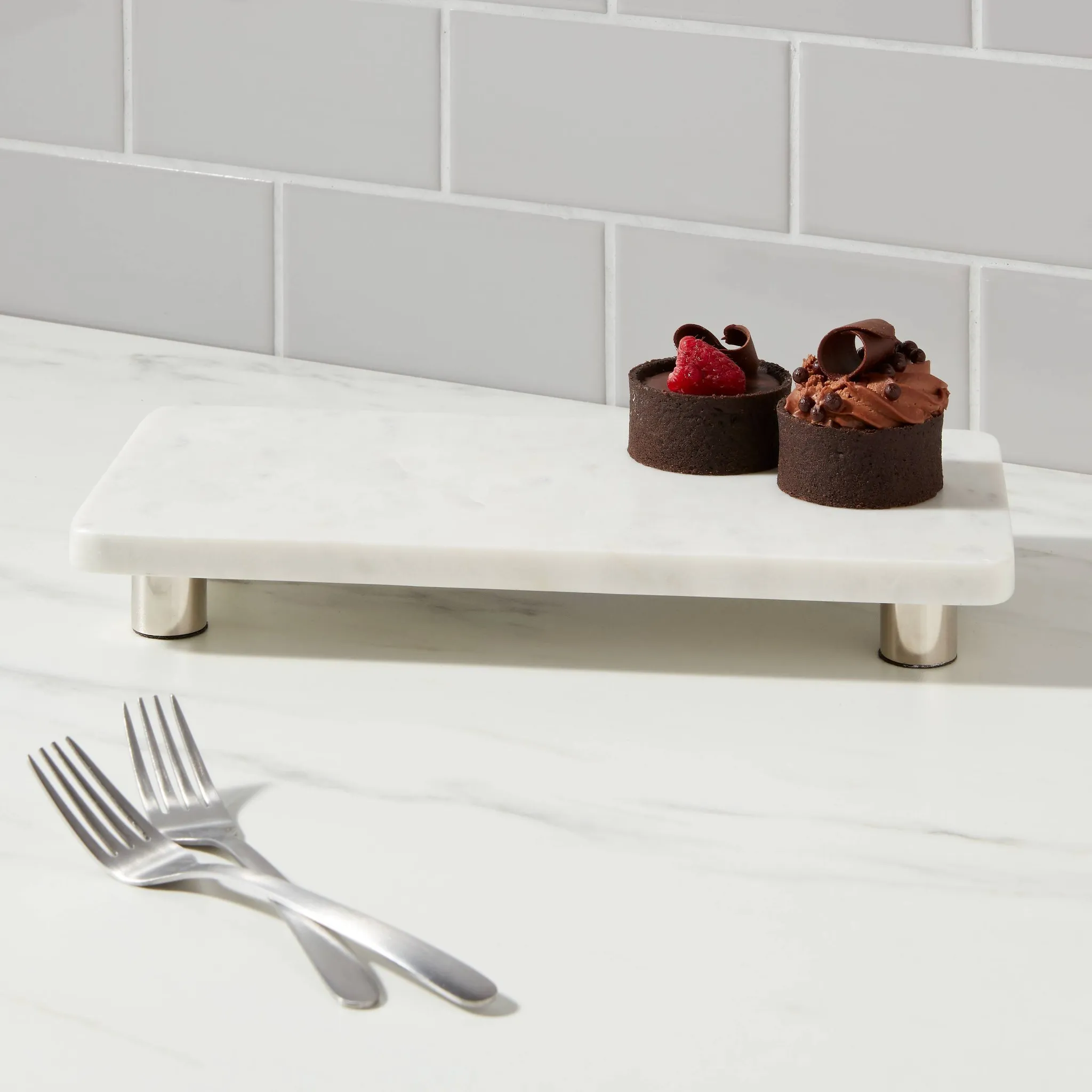 12" x 6" Marble Serving Stand - Image 2