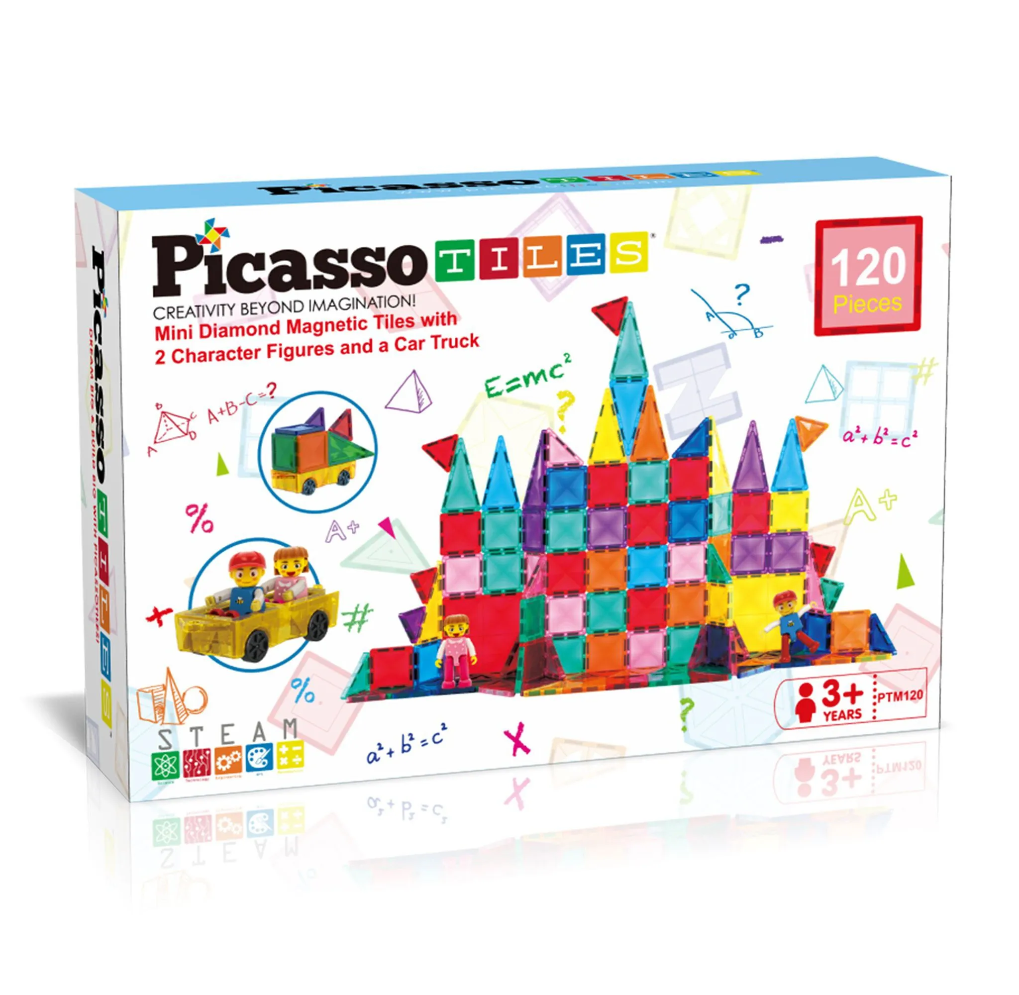 120-Piece Travel Size Magnetic Tile Building Set - Image 5