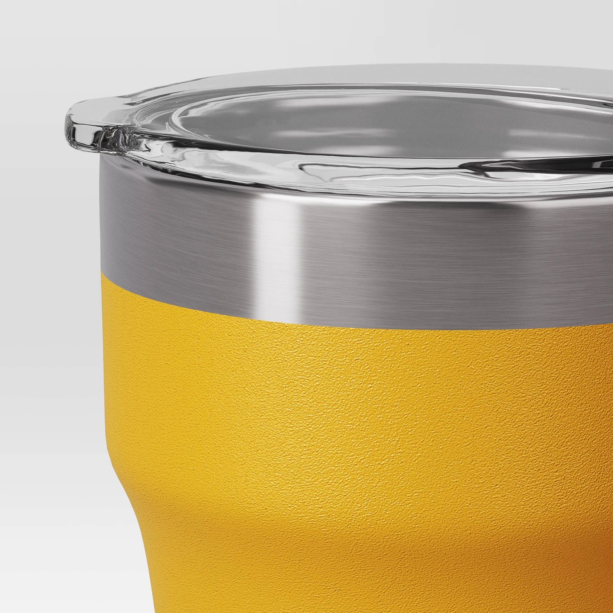 12oz 2pk Stacking Short Tumbler with Lid Yellow - Image 3