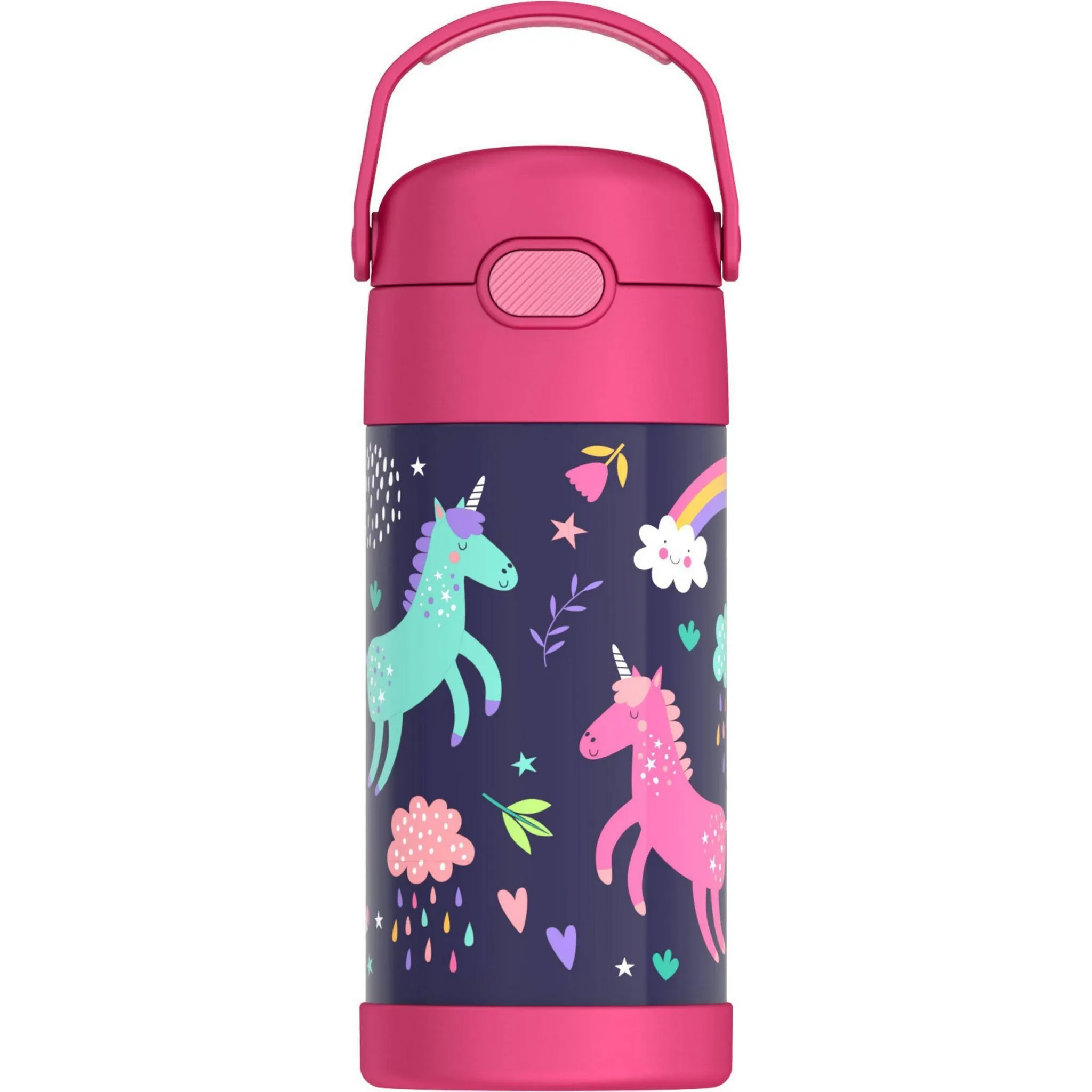 12oz Stainless Steel FUNtainer Water Bottle - Unicorns