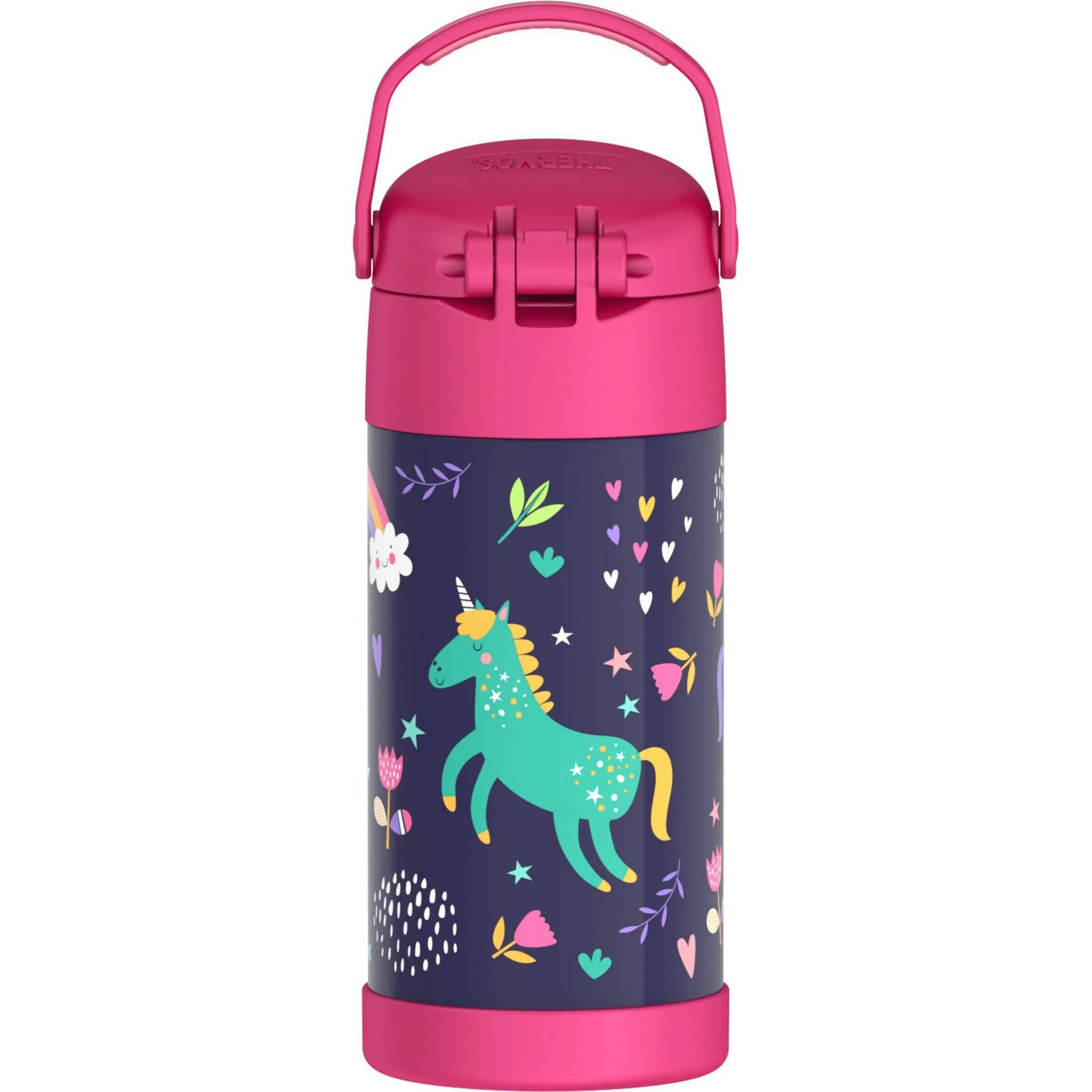 12oz Stainless Steel FUNtainer Water Bottle - Unicorns - Image 5