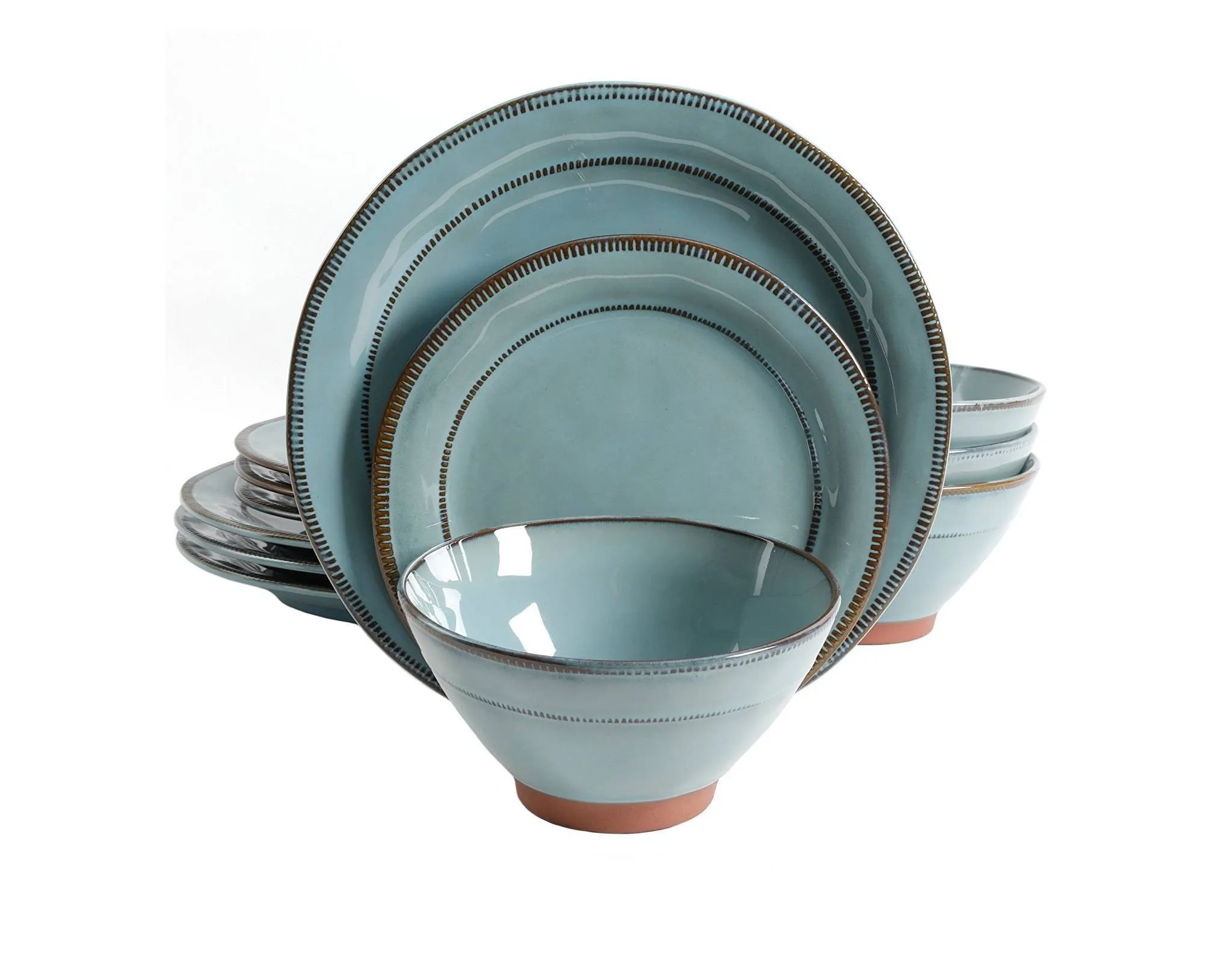 12pc Dinnerware Set - Blue