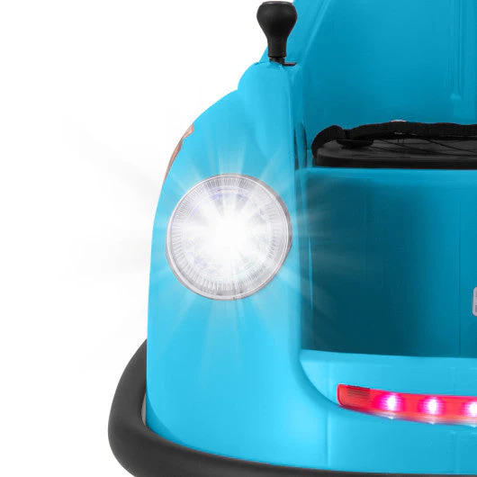 12V Electric Kids Ride on Bumper Car Battery Powered Bumping Car With Remote Control-Blue - Image 3