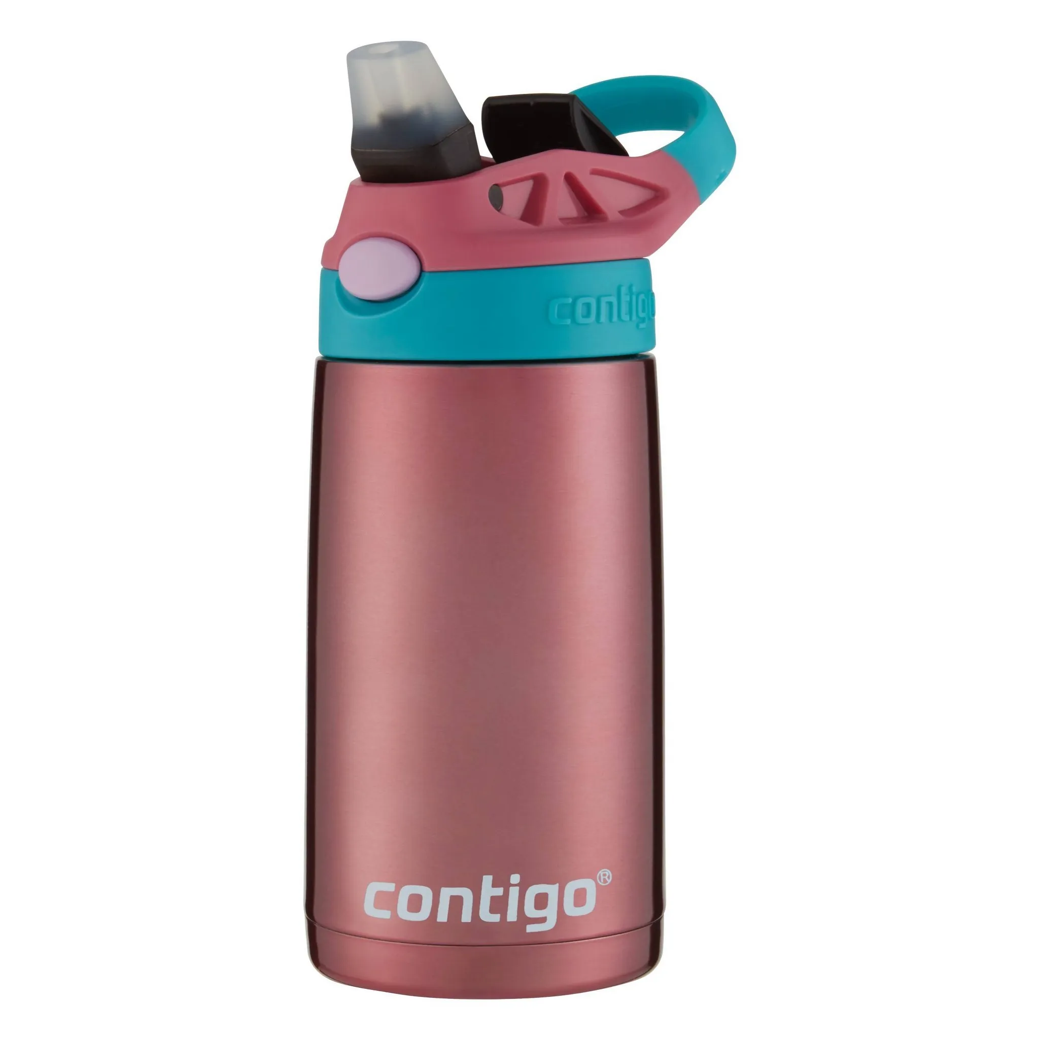 13oz Stainless Steel AutoSpout Kids' Water Bottle Pink: Insulated Toddler Tumbler, Dishwasher-Safe - Image 3