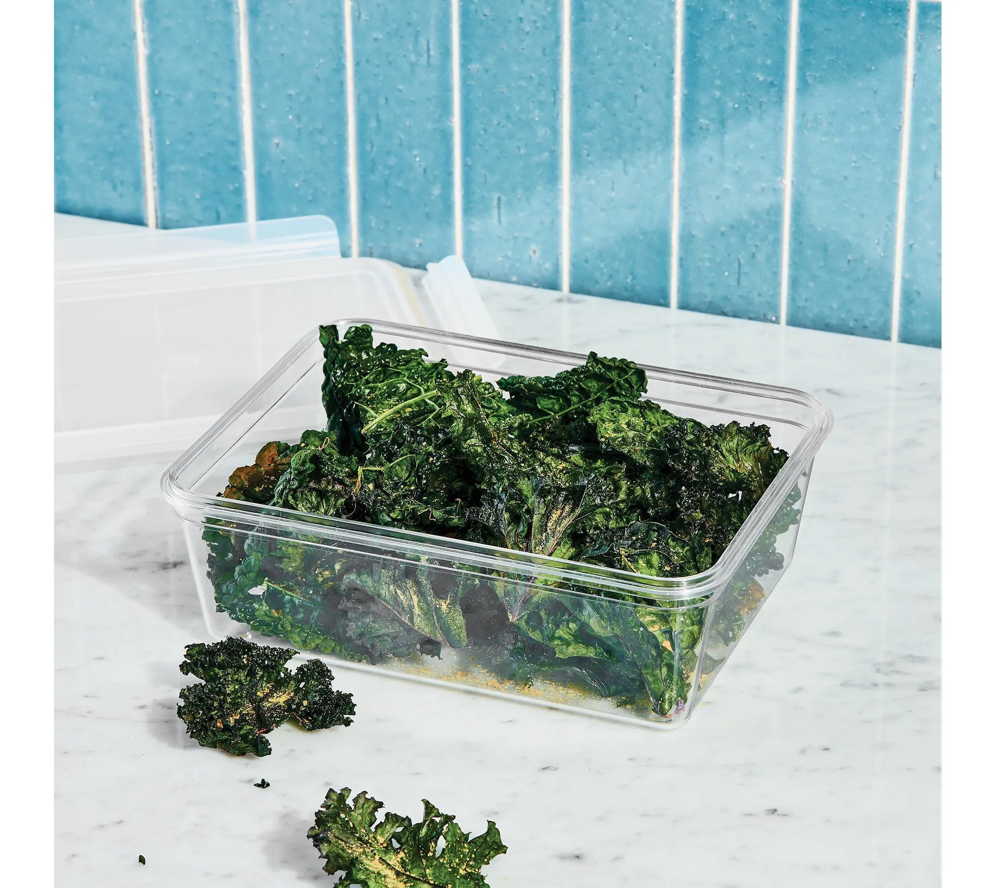 14 Cup Plastic Rectangle Food Storage Container - Clear - Image 2