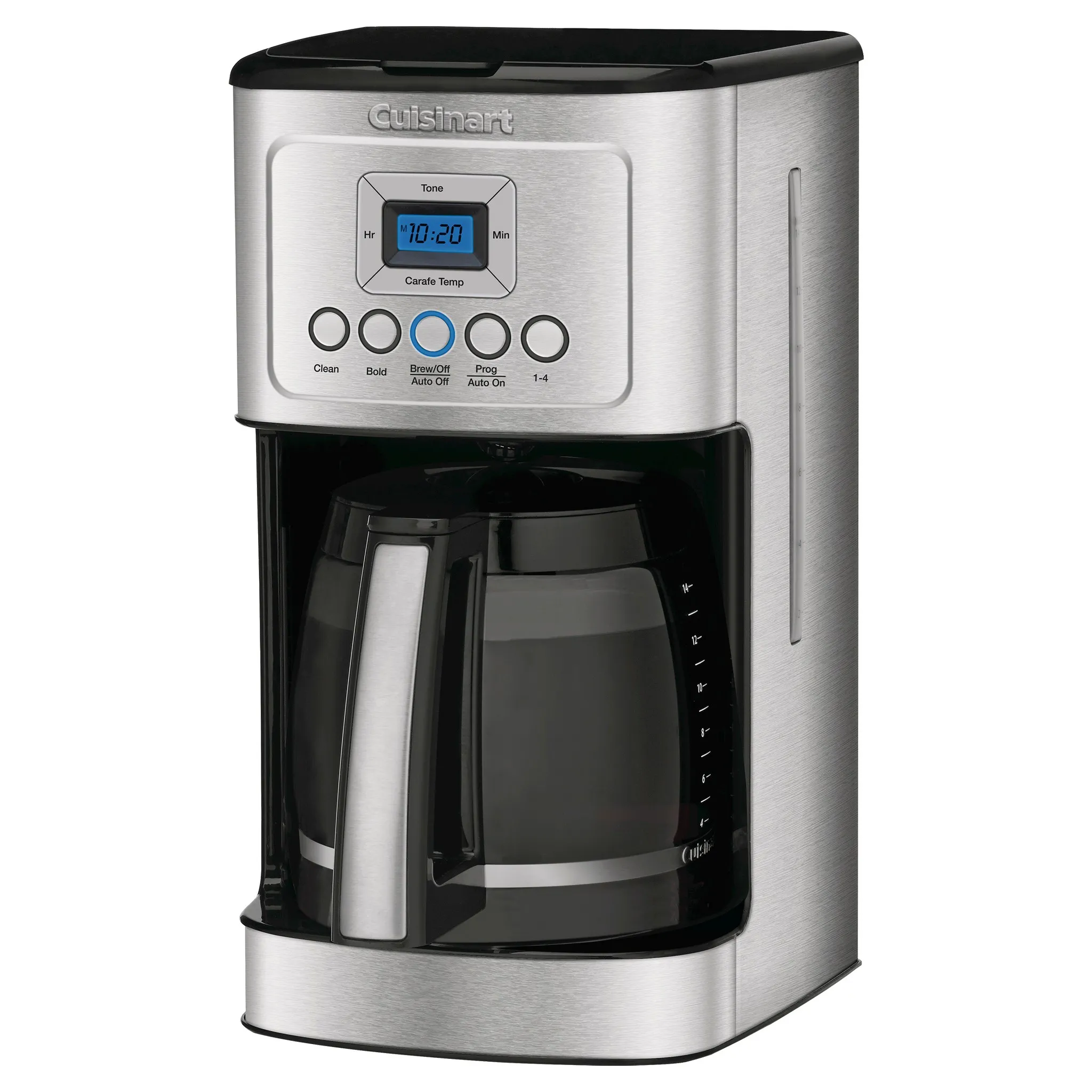 DCC-3200 14-Cup Glass Carafe with Stainless Steel Handle Programmable Coffeemaker - Silver - Image 5