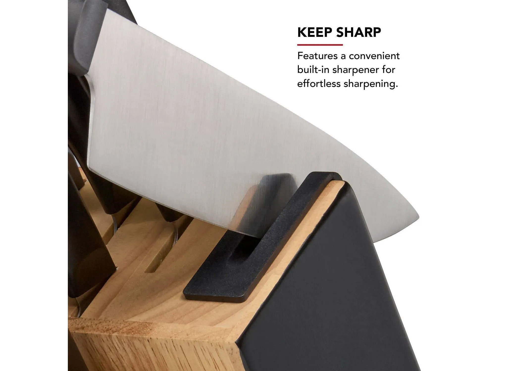 14-Piece 2-Tone Block Knife Set - Black - Image 3