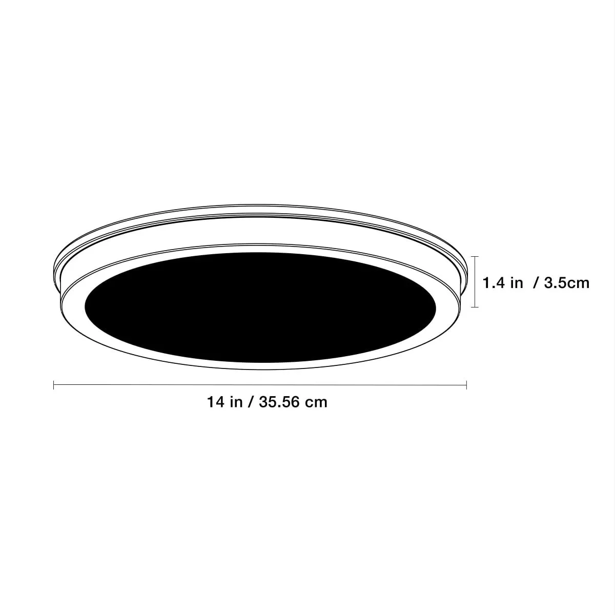 14" Slim LED Flush Mount Light Fixture - Image 2