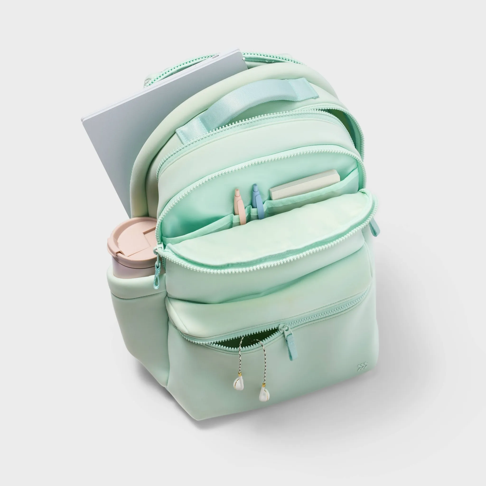 14L Faux Neoprene Backpack - Mint - Image 4