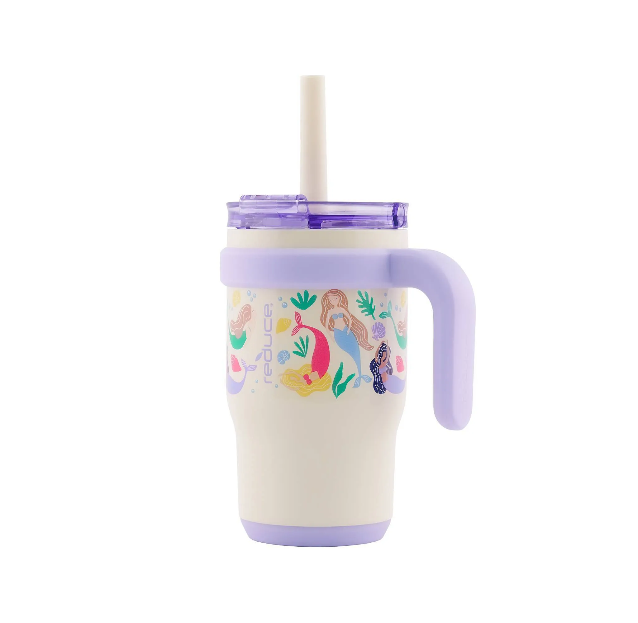 14oz Coldee Vacuum Insulated Stainless Steel Straw Mermaid Tumbler - Image 2