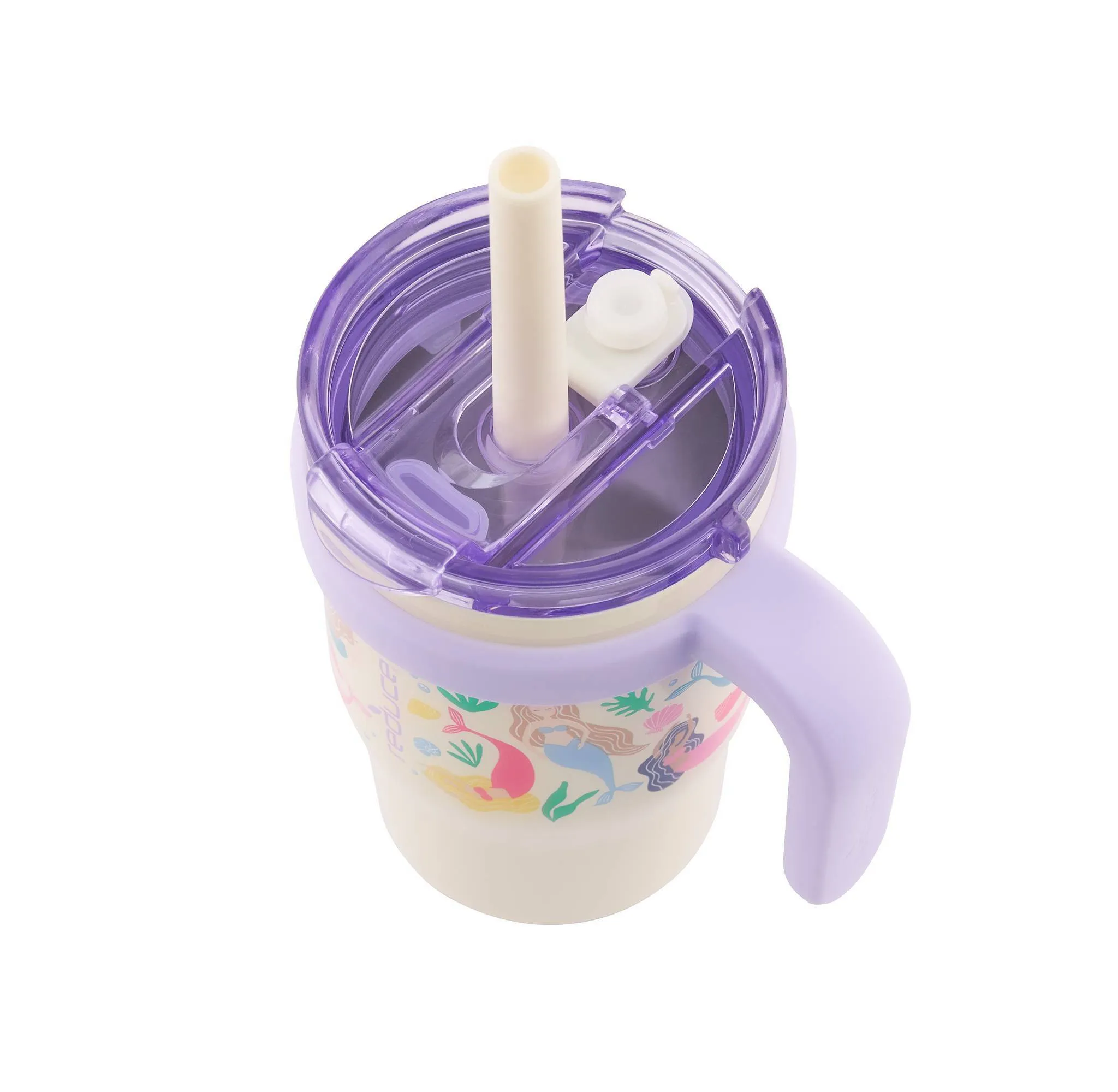 14oz Coldee Vacuum Insulated Stainless Steel Straw Mermaid Tumbler - Image 2