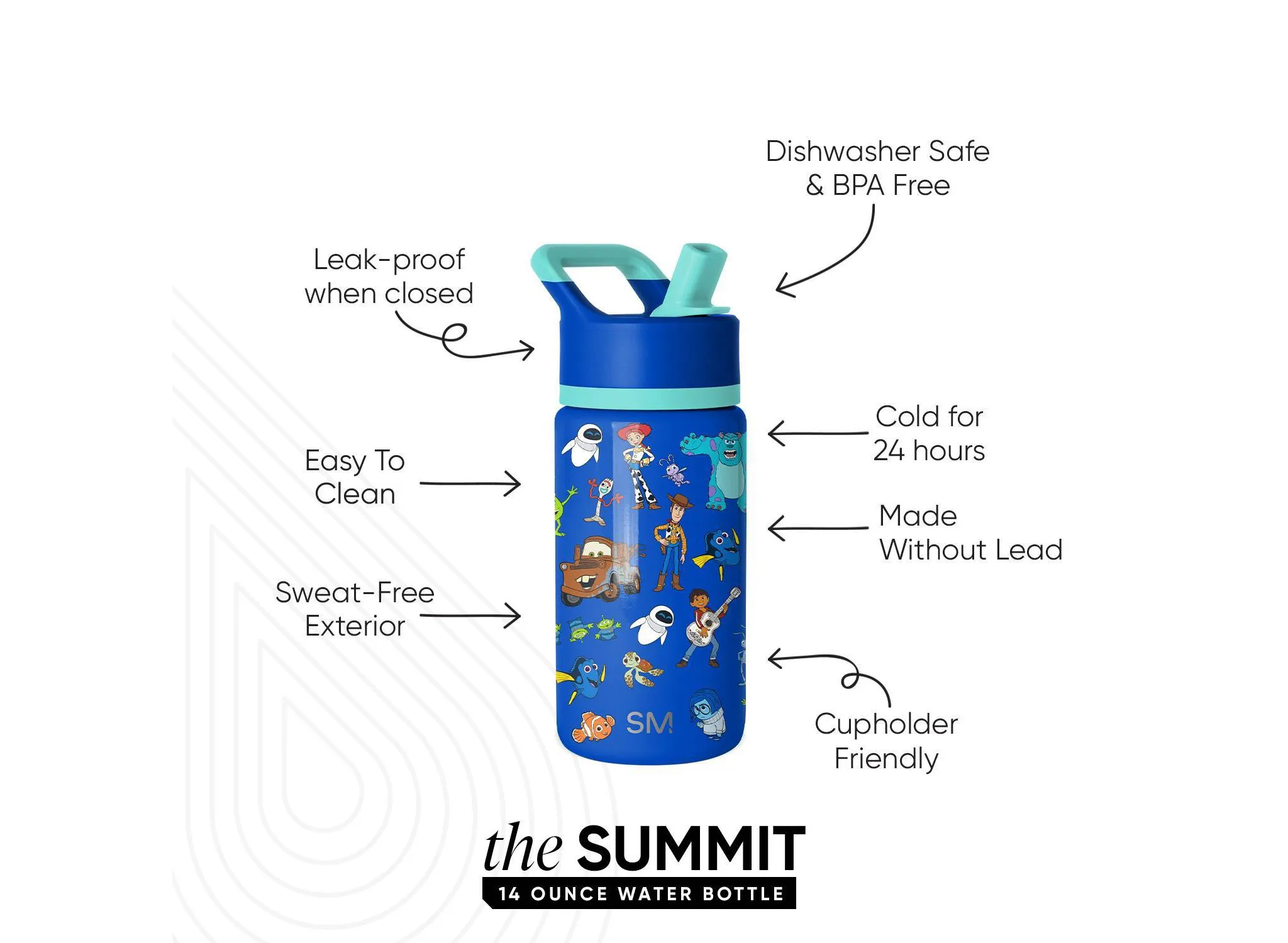 14oz Summit Water Bottle - Blue