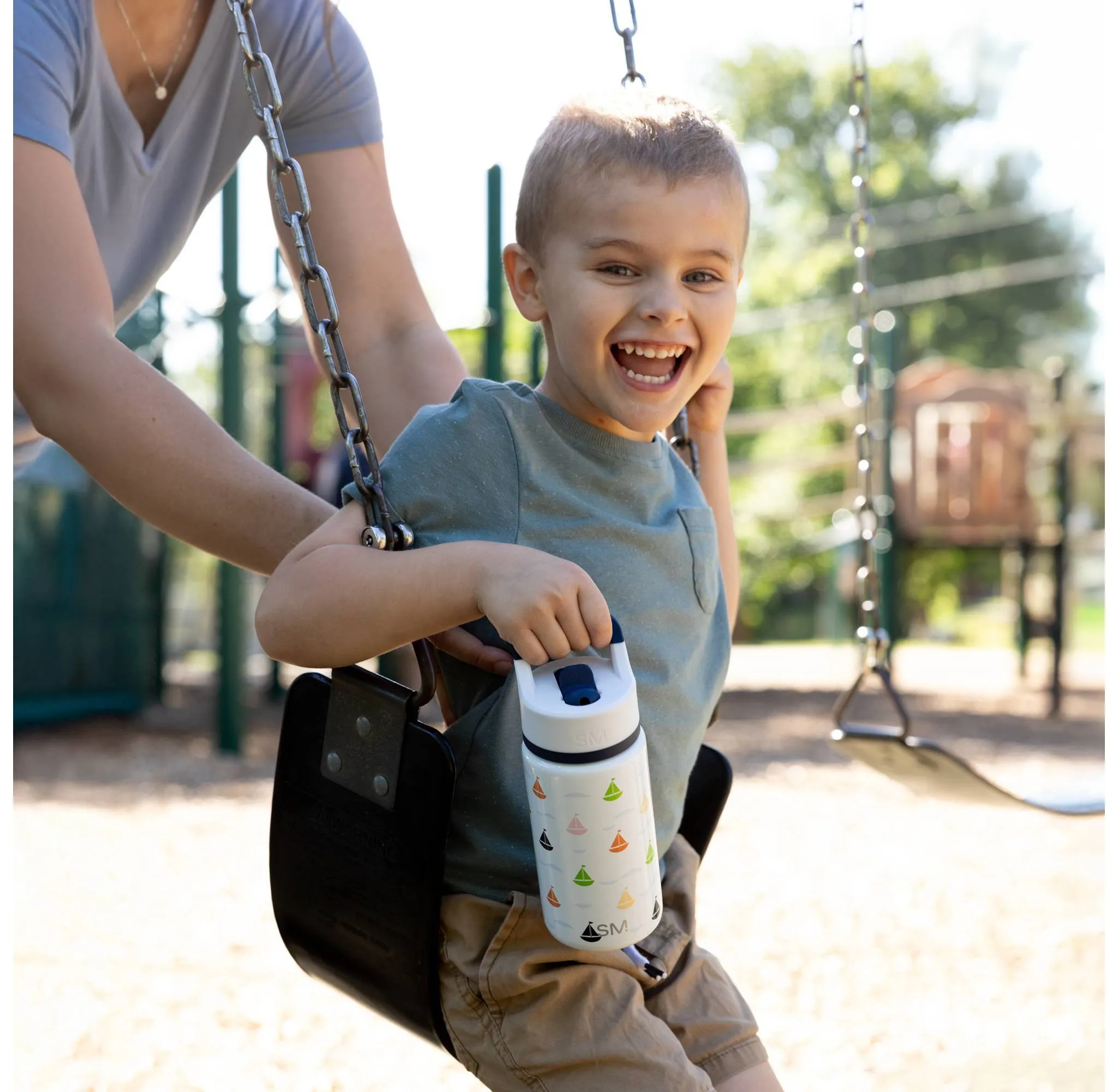 14oz Water Bottle - Light Blue - Image 4