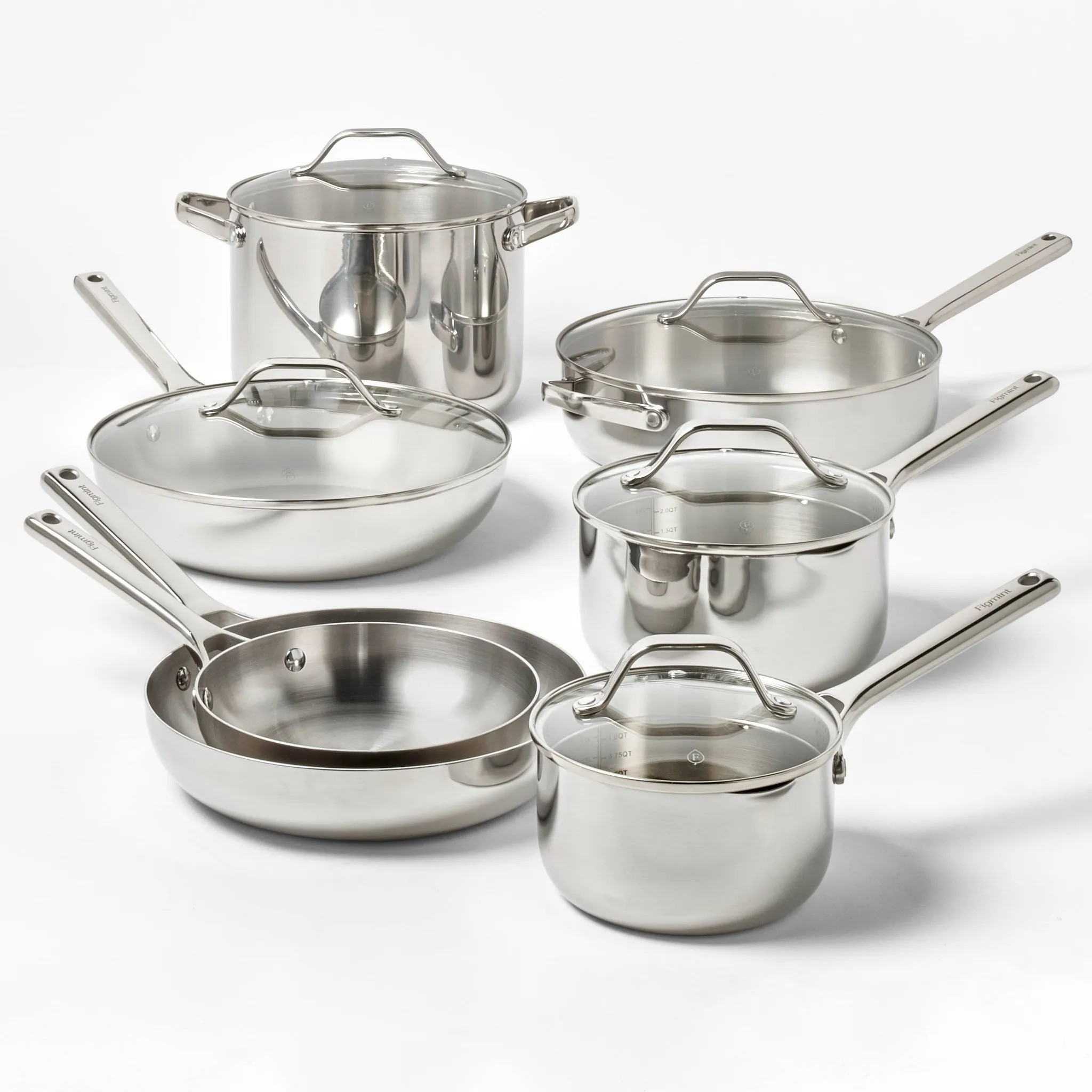1.5qt Stainless Steel Sauce Pan with Straining Lid - Silver - Image 5