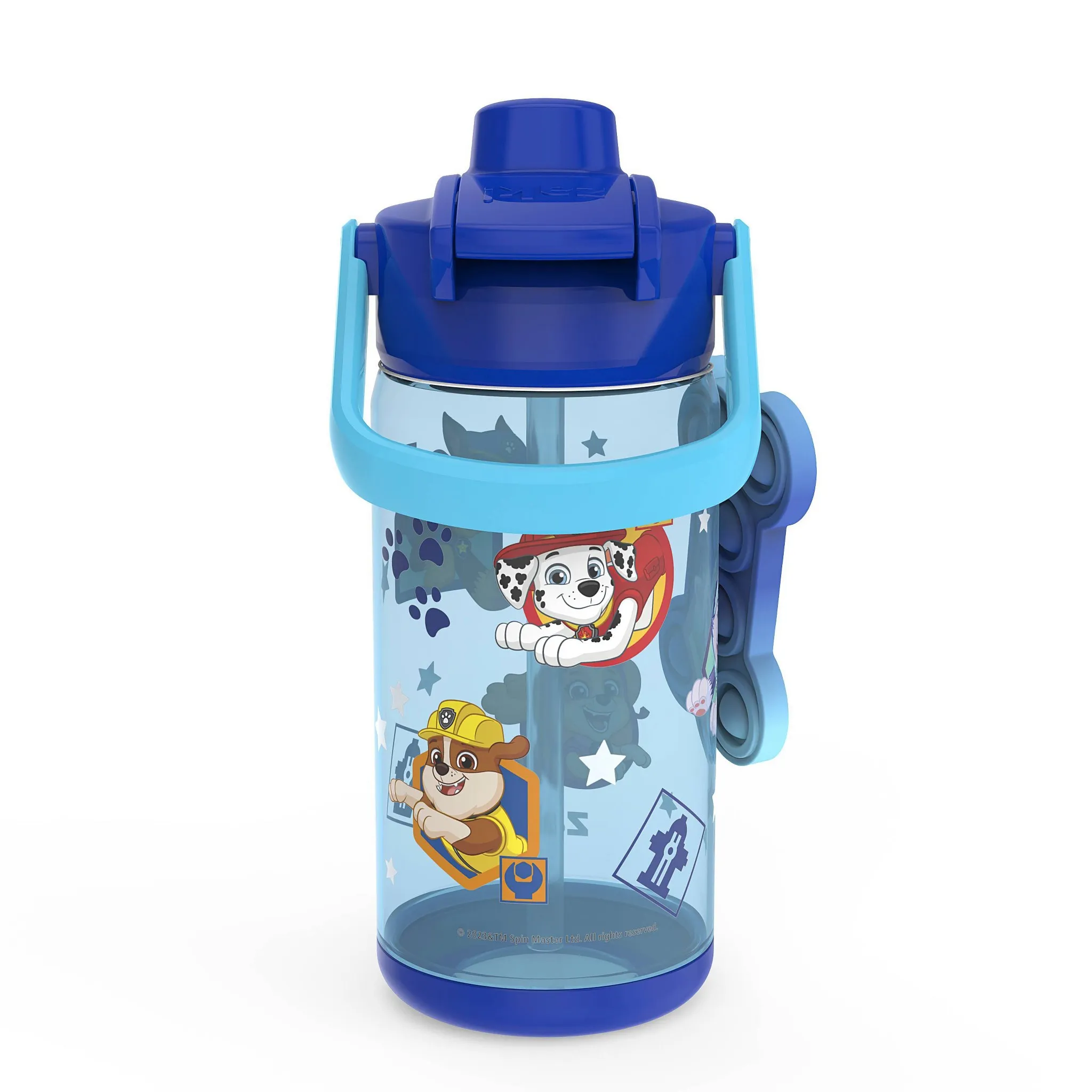 16 fl oz Kids Straw Water Bottle - Blue - Image 2